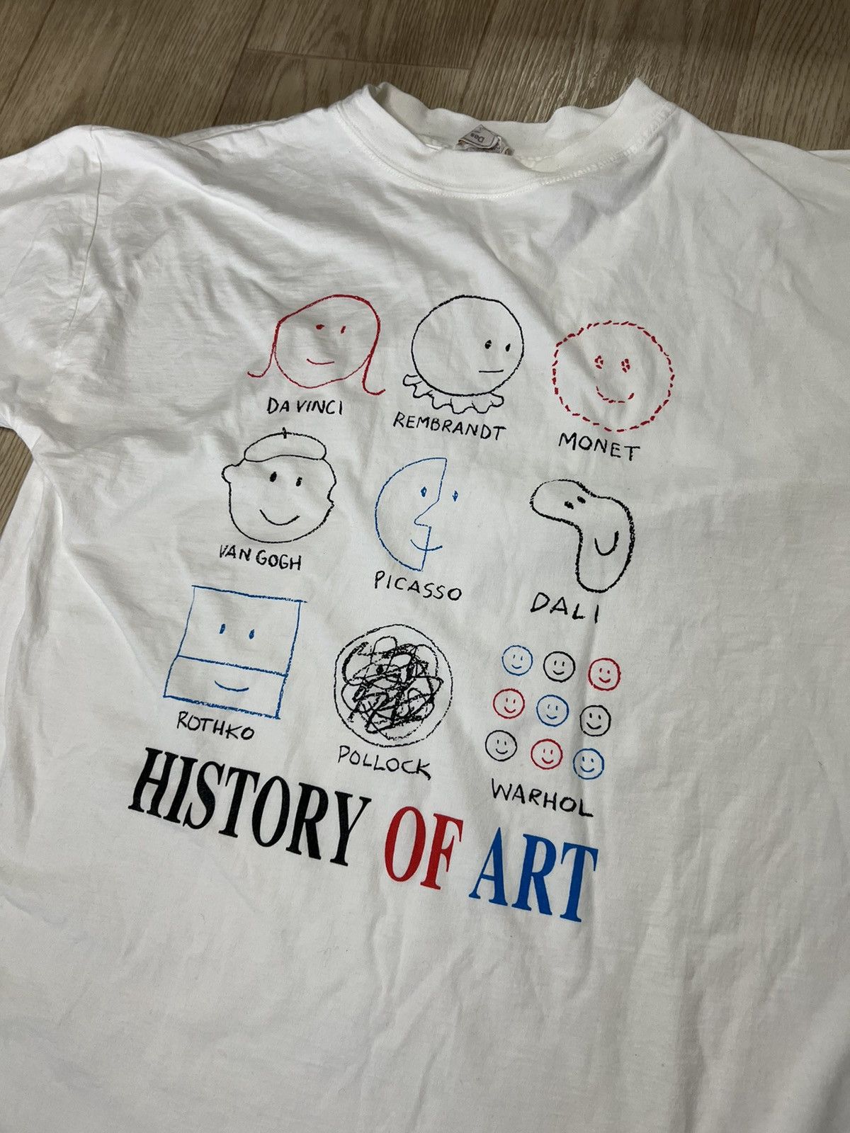 Vintage Vintage History of Art Tee T shirt 90s Picasso Da Vince Size US M / EU 48-50 / 2 - 2 Thumbnail
