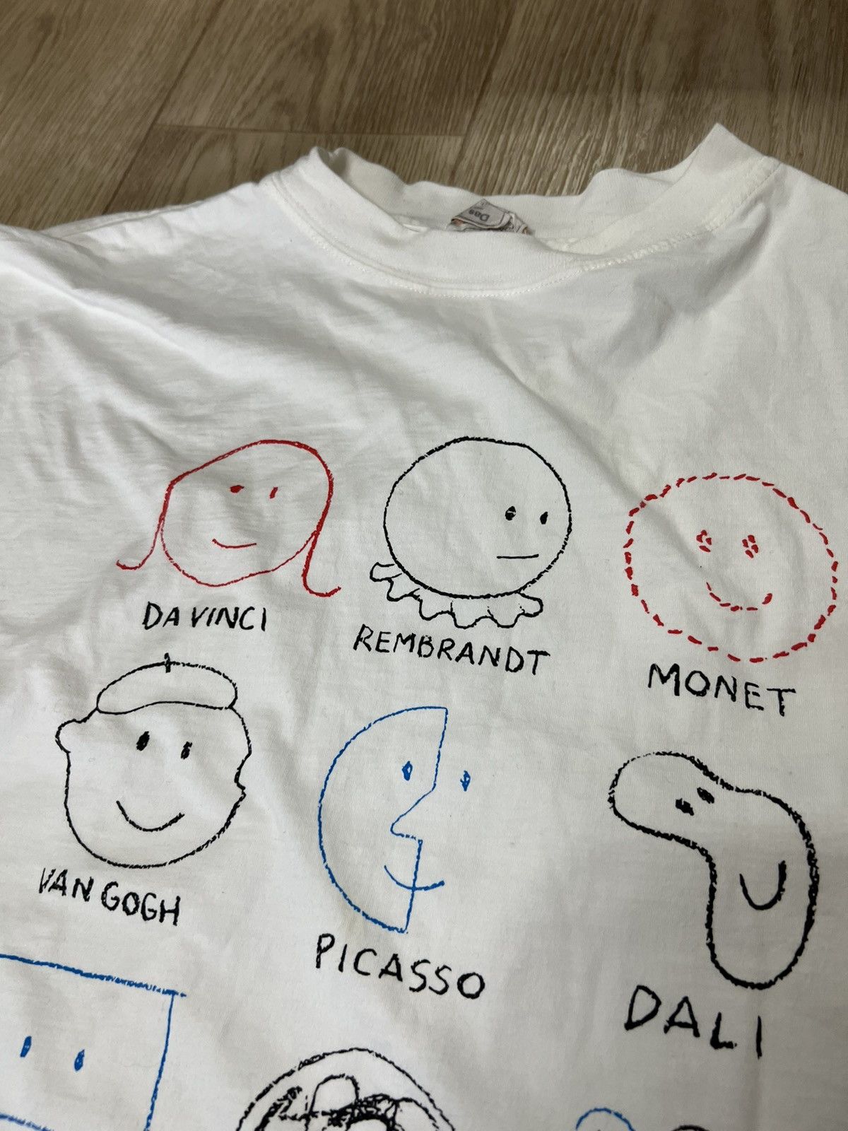Vintage Vintage History of Art Tee T shirt 90s Picasso Da Vince Size US M / EU 48-50 / 2 - 3 Thumbnail