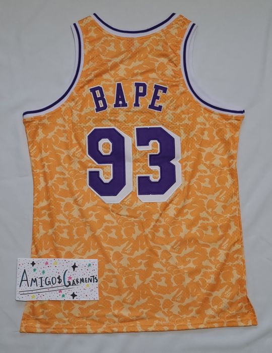 Bape Bape x Lakers Jersey Grailed