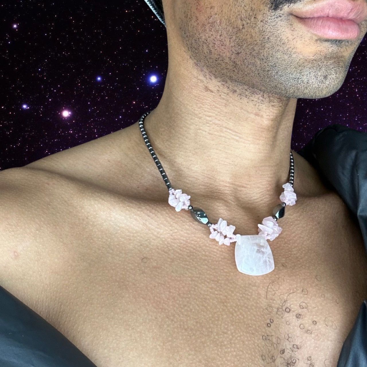 Jewelry Vintage Pink Rock and Agate Beaded Necklace Size ONE SIZE - 2 Thumbnail