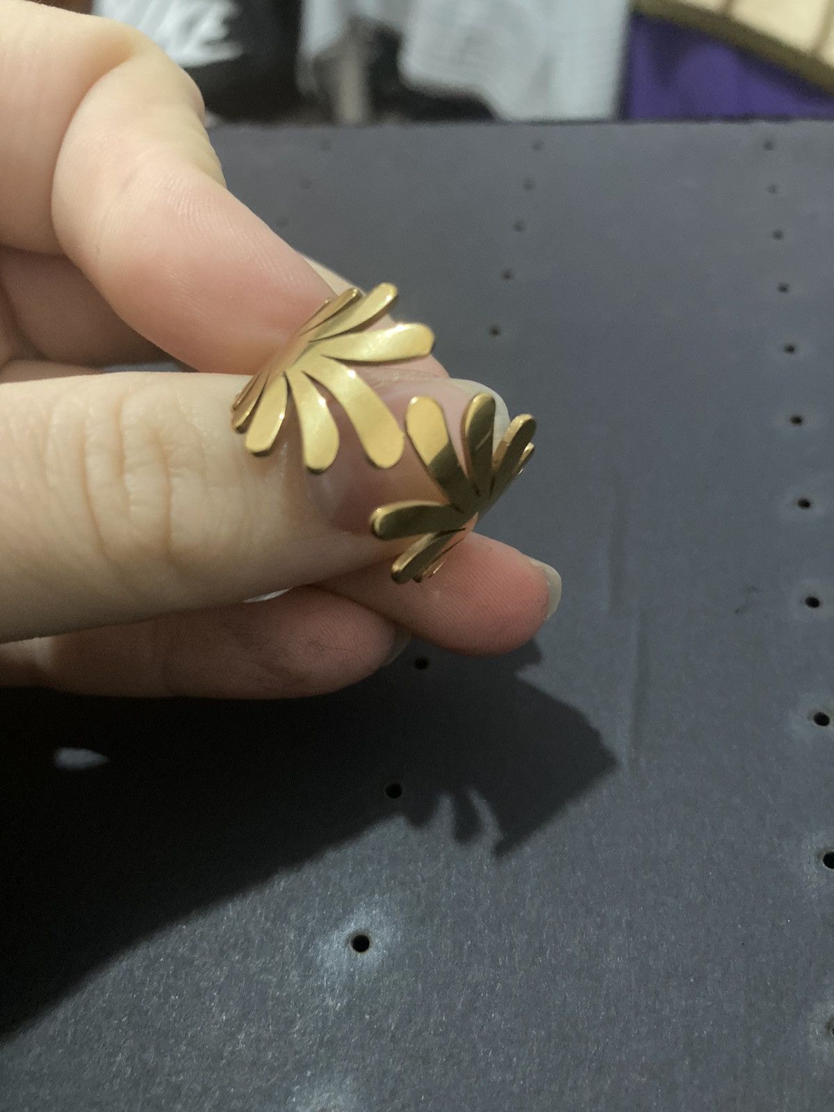 Jewelry Leaf wrap stainless steel gold plated ring Size ONE SIZE - 1 Thumbnail