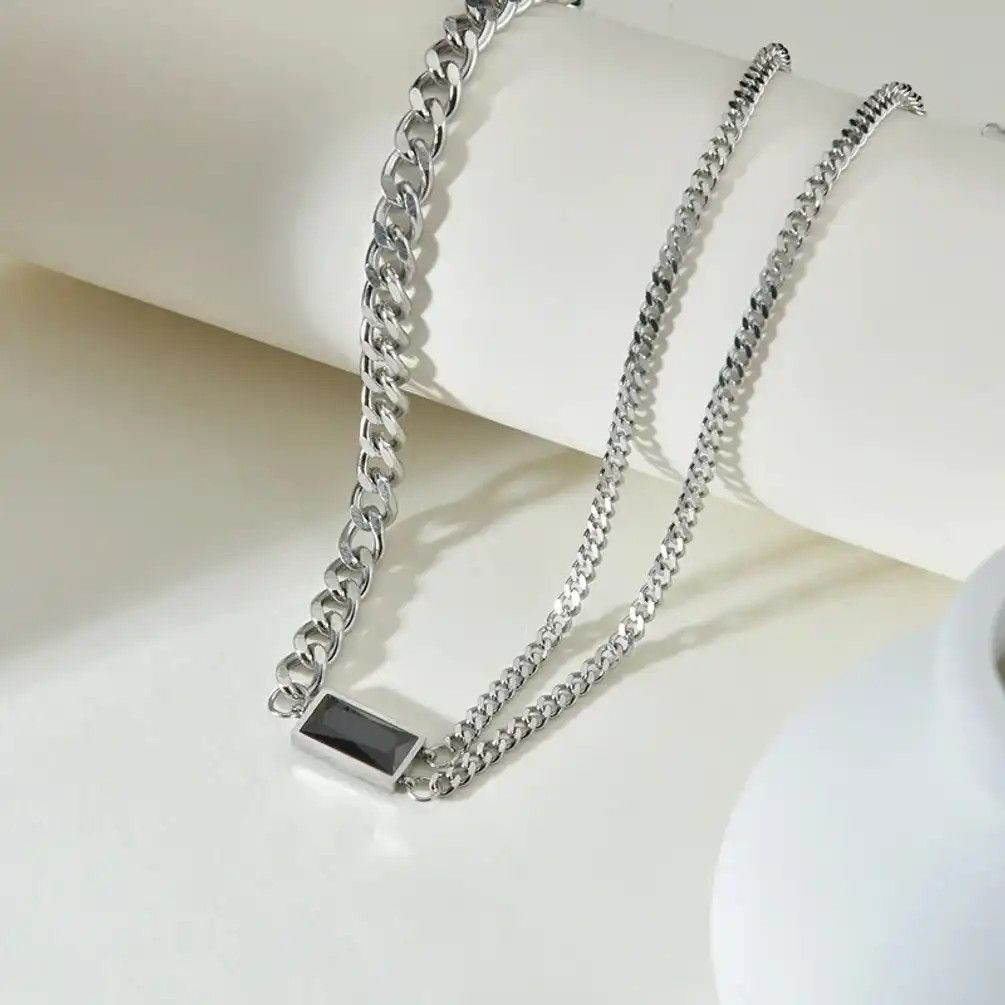 Jewelry Black Stone Pendant Necklace Size ONE SIZE - 4 Thumbnail