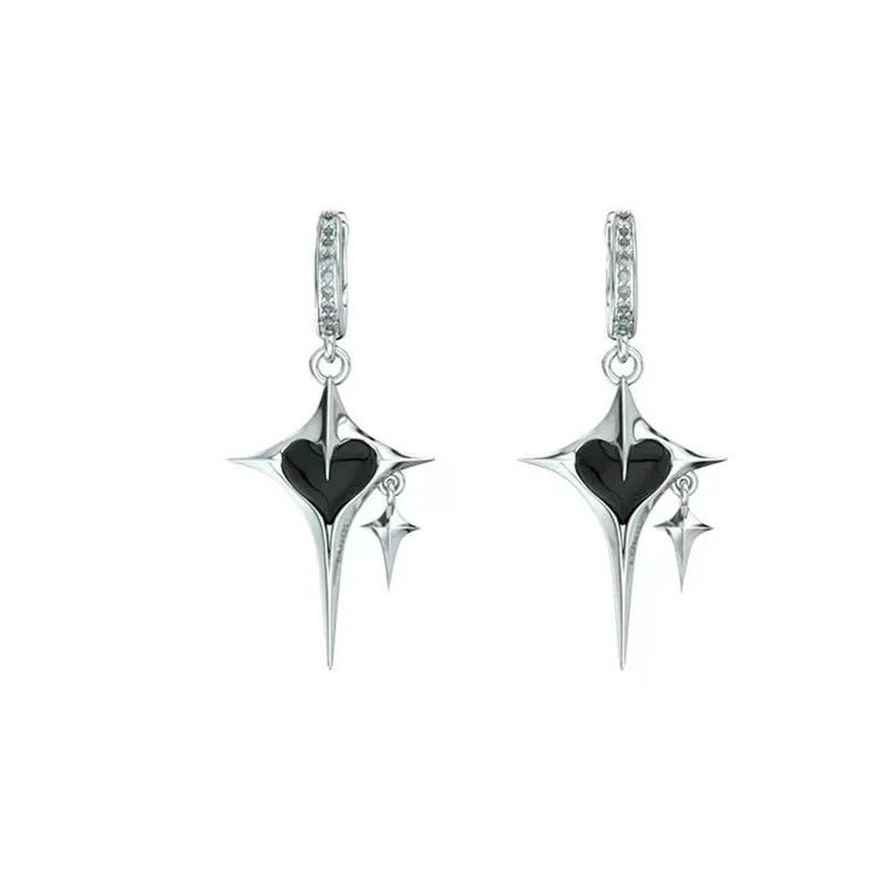 Jewelry Black Heart Stone Earrings Size ONE SIZE - 2 Thumbnail