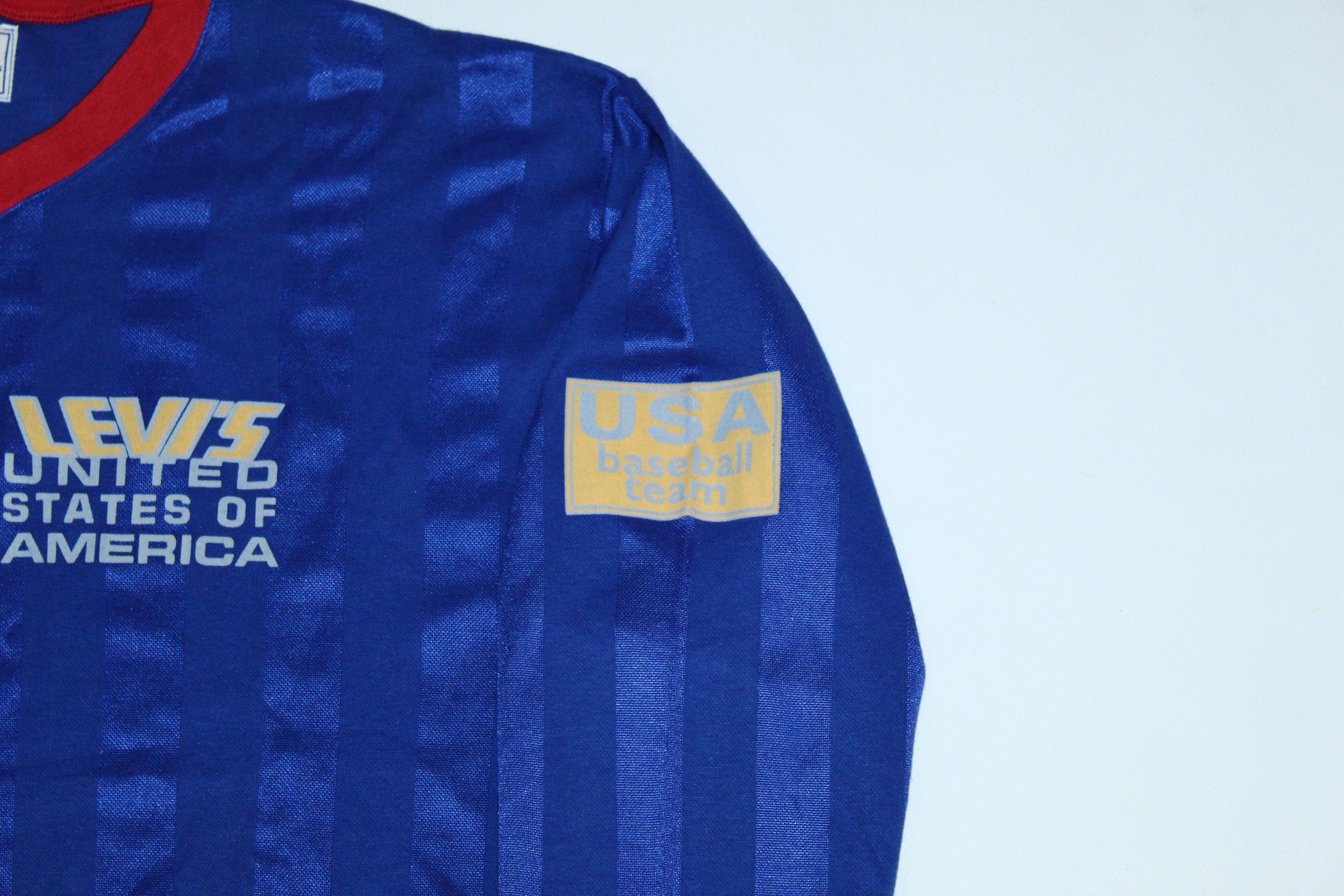 Levi's RARE🔥 Levi's USA Baseball Team Jersey. Italian Made Size US XL / EU 56 / 4 - 4 Thumbnail