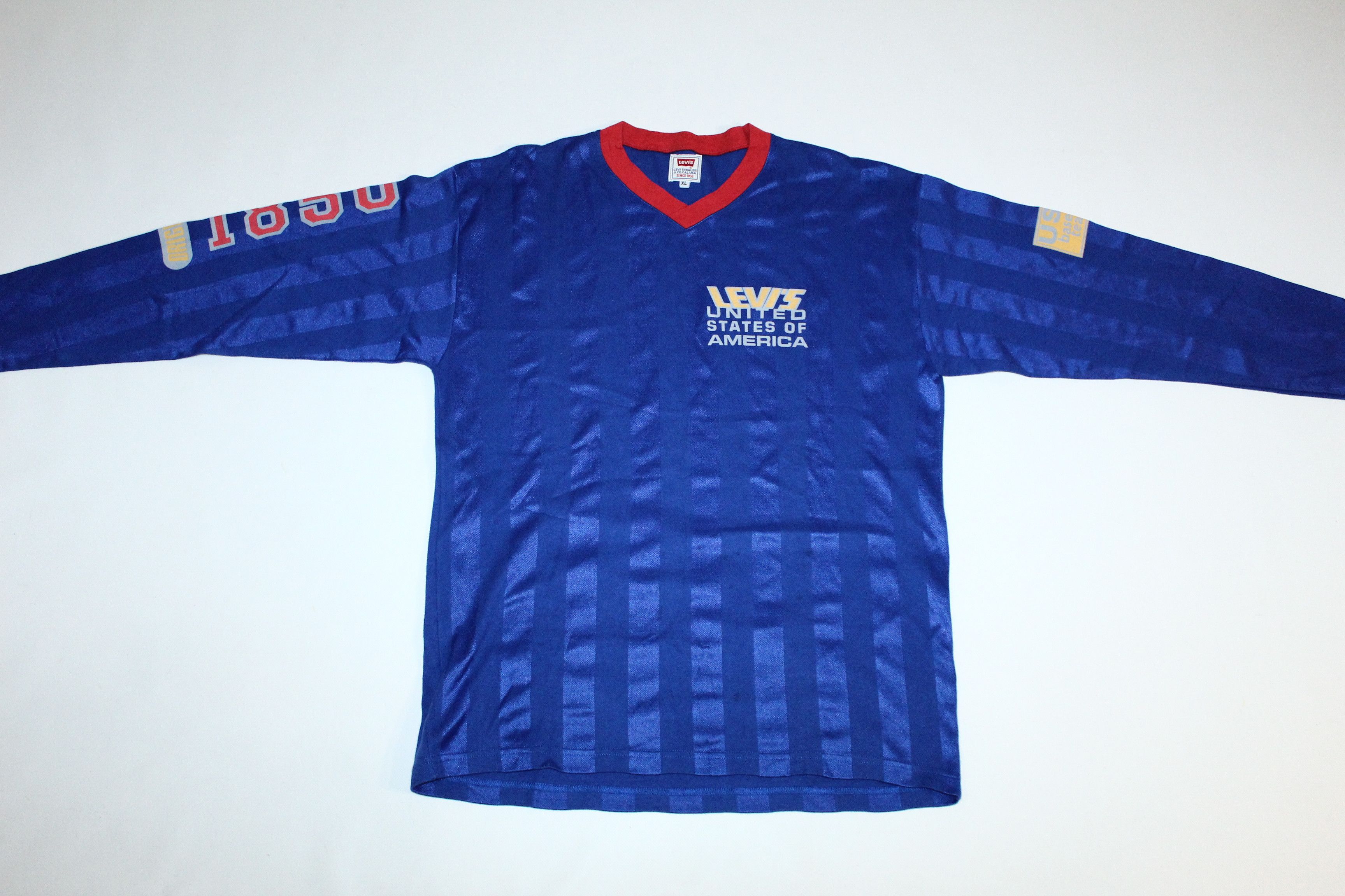 Levi's RARE🔥 Levi's USA Baseball Team Jersey. Italian Made Size US XL / EU 56 / 4 - 2 Thumbnail