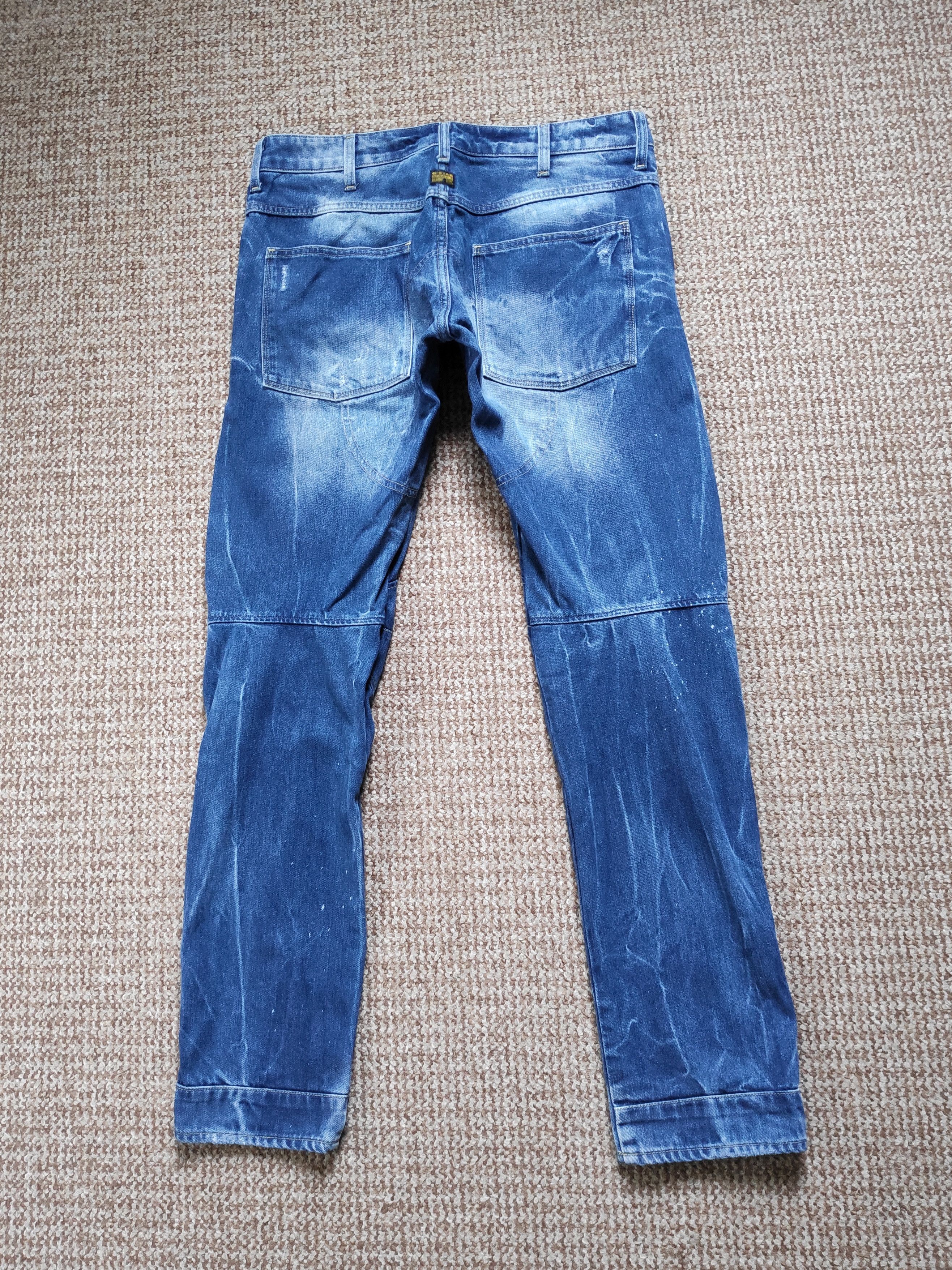 G-Star G-Star Raw 5620 3D Low Tapered Paint Dots Denim Jeans Size US 32 / EU 48 - 4 Thumbnail