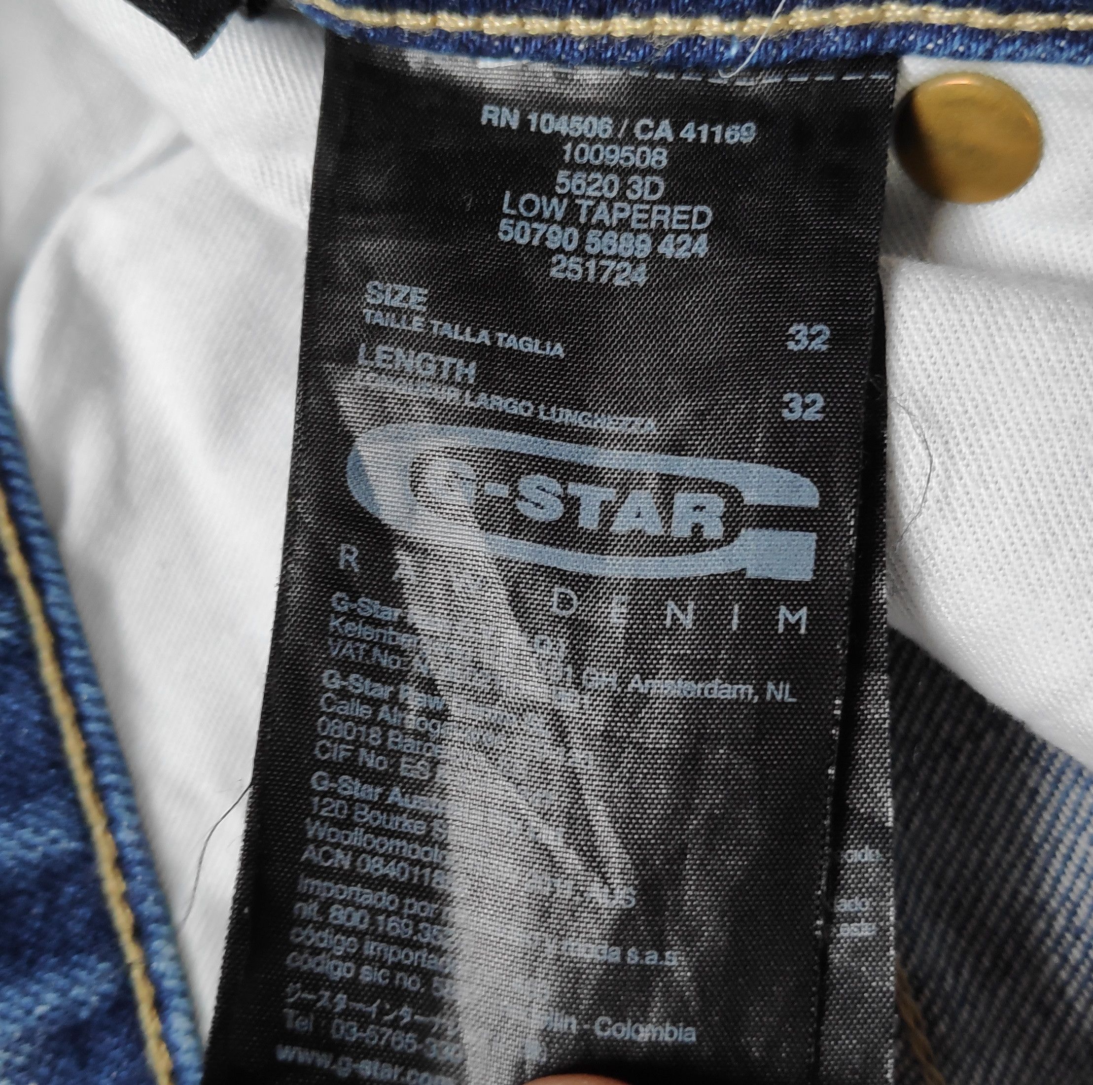 G-Star G-Star Raw 5620 3D Low Tapered Paint Dots Denim Jeans Size US 32 / EU 48 - 9 Thumbnail