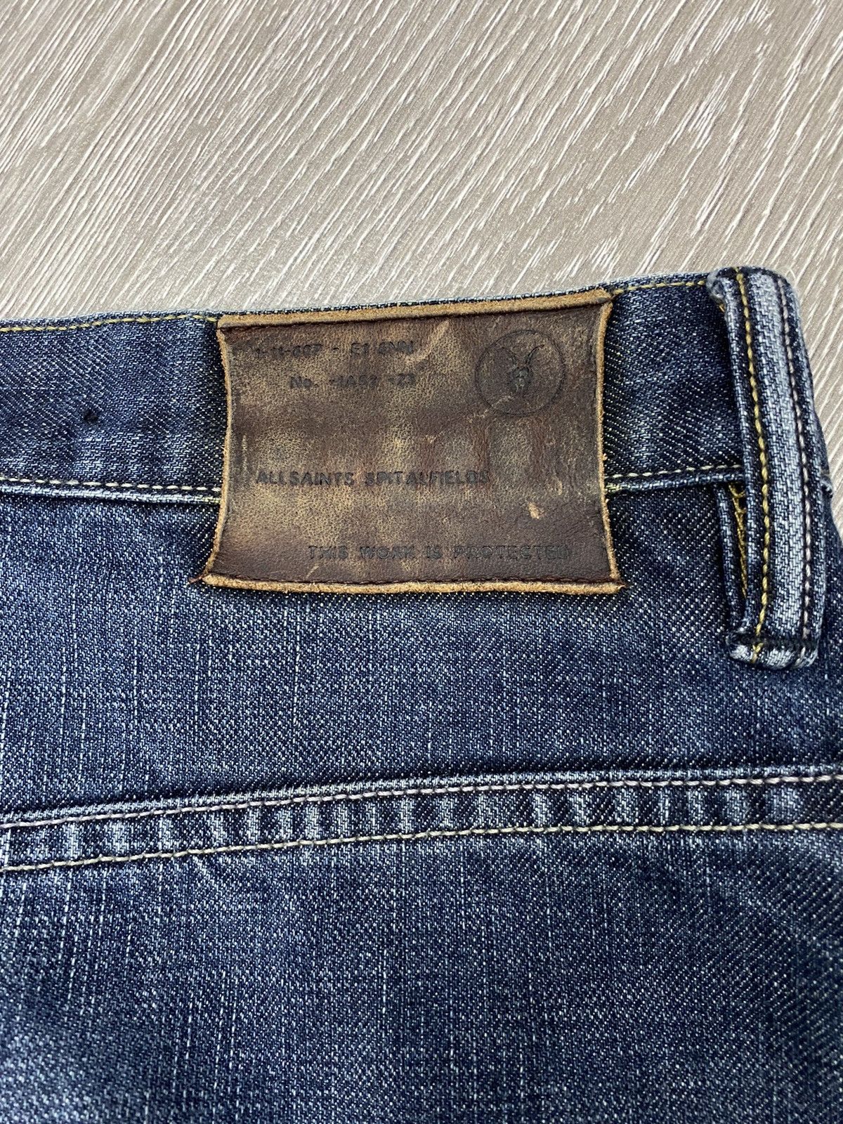 Allsaints × Vintage Vintage ALLSAINTS Resin Runner Denim Pants Size US 30 / EU 46 - 8 Thumbnail