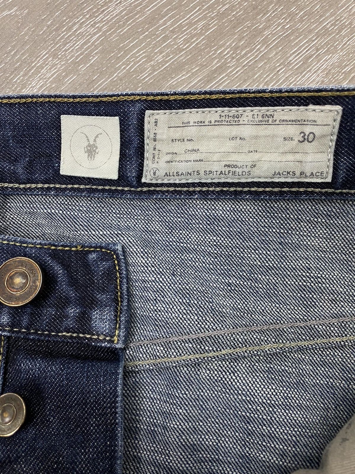 Allsaints × Vintage Vintage ALLSAINTS Resin Runner Denim Pants Size US 30 / EU 46 - 4 Thumbnail