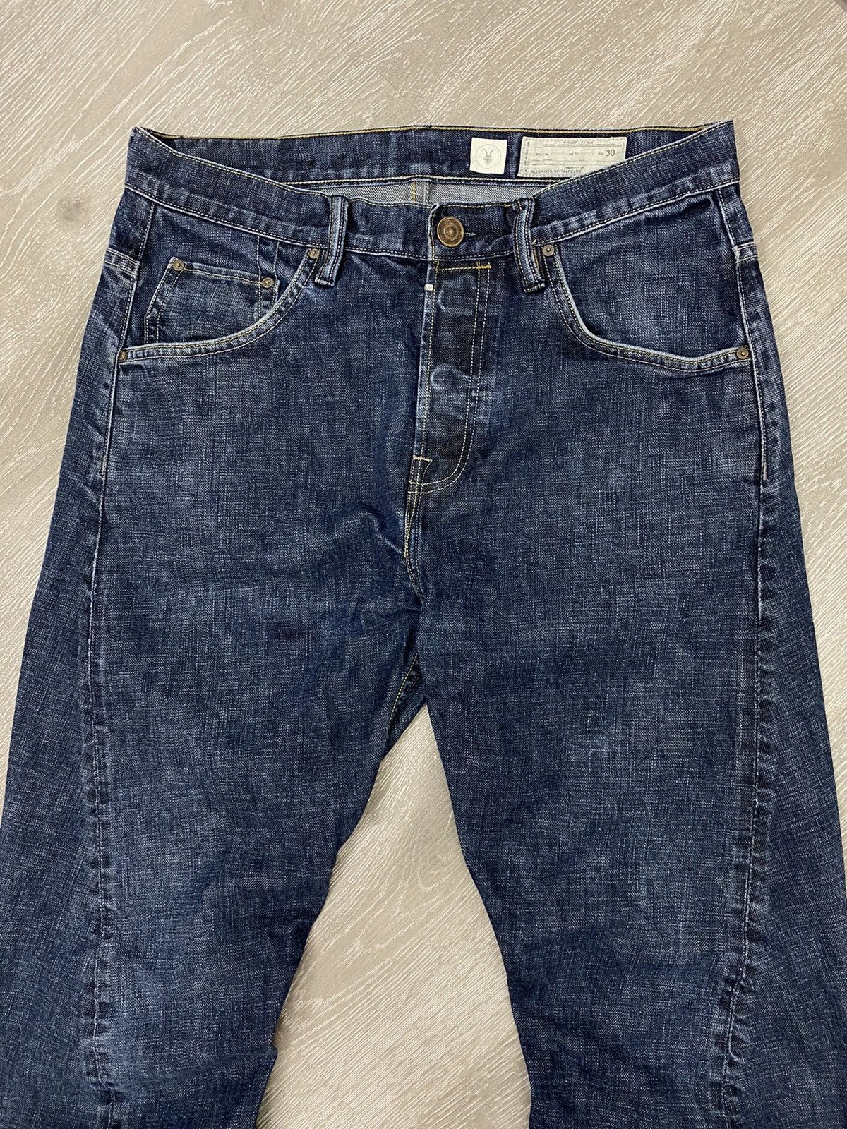 Allsaints × Vintage Vintage ALLSAINTS Resin Runner Denim Pants Size US 30 / EU 46 - 2 Thumbnail
