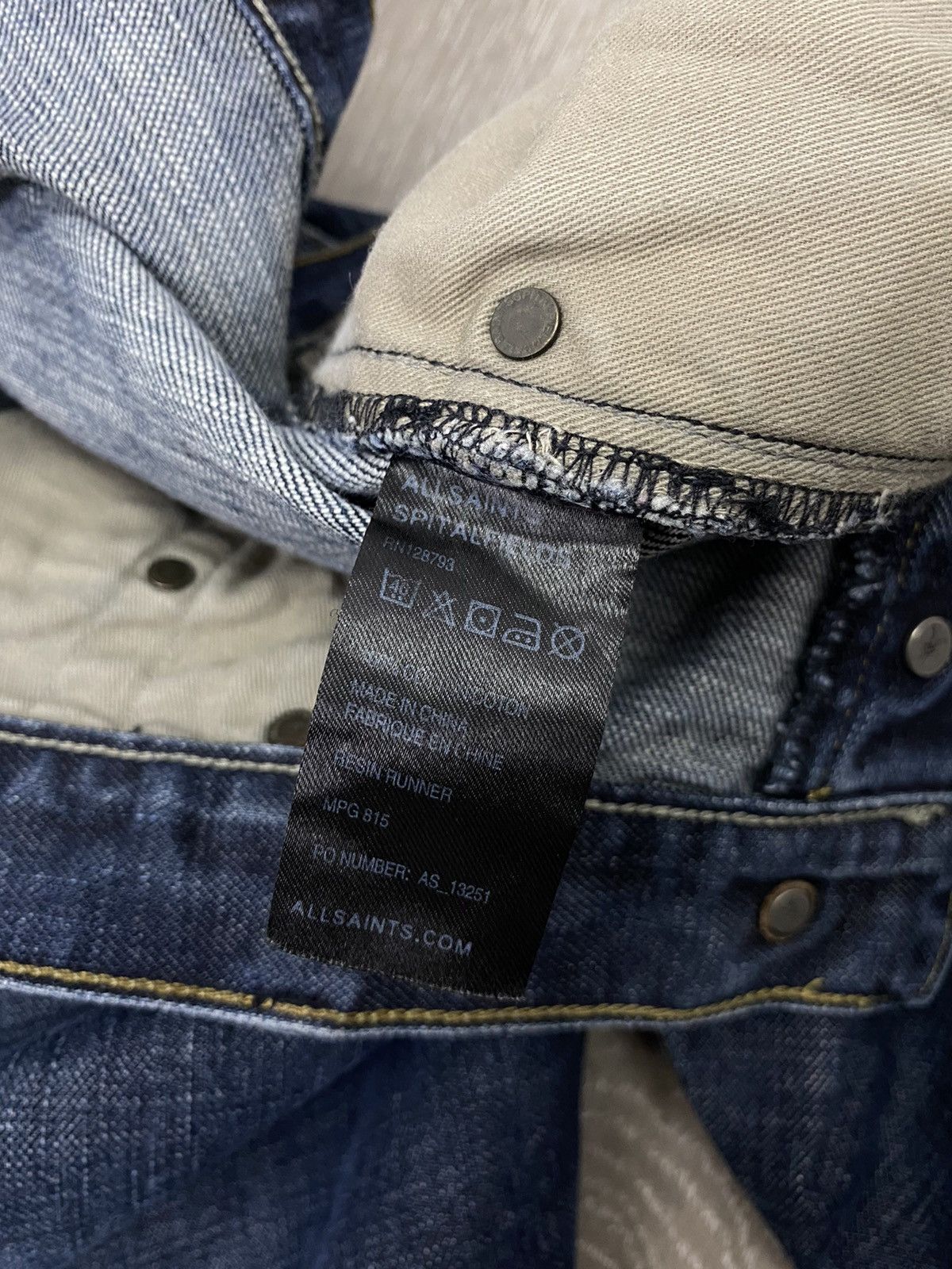 Allsaints × Vintage Vintage ALLSAINTS Resin Runner Denim Pants Size US 30 / EU 46 - 12 Thumbnail