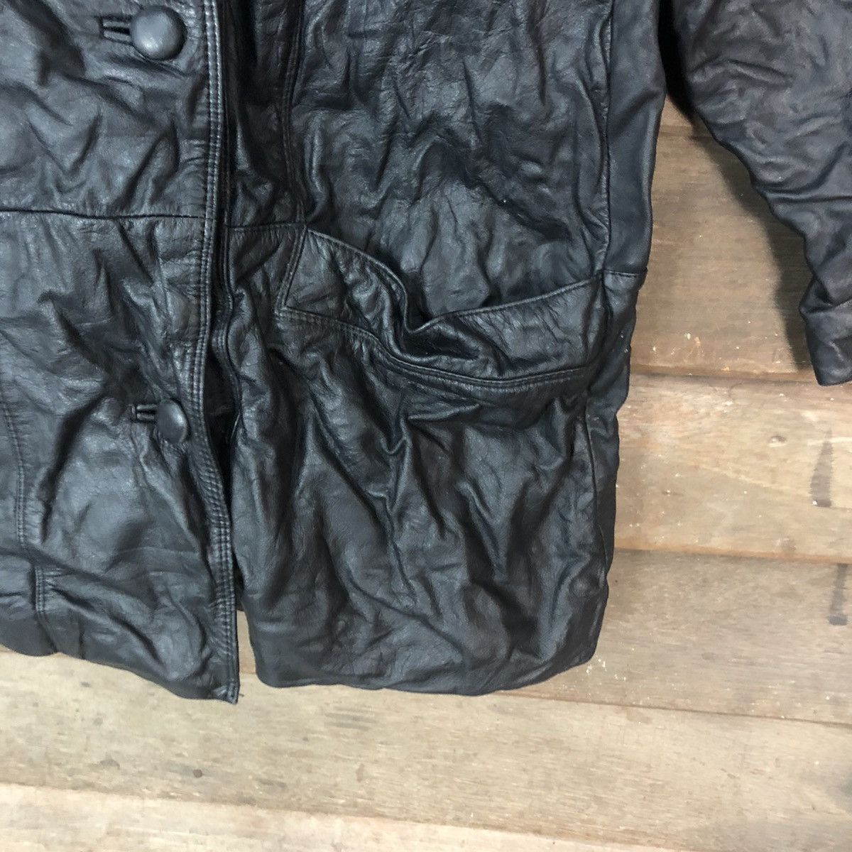 Japanese Brand Japanese Brand Black Leather Jacket vintage #7088 Size US S / EU 44-46 / 1 - 7 Thumbnail