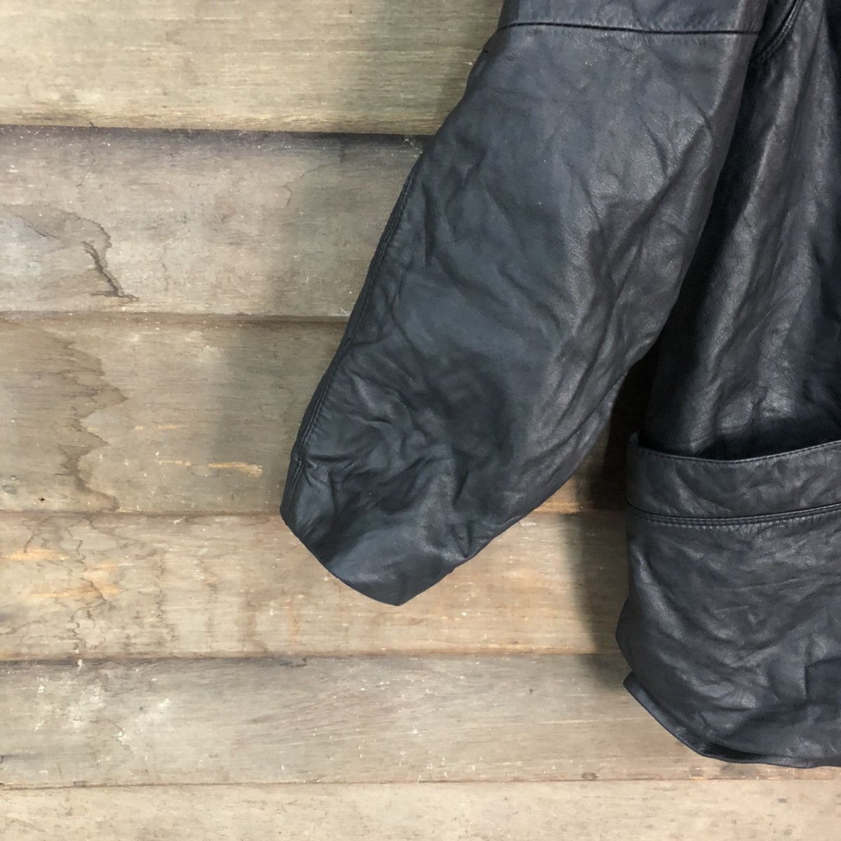 Japanese Brand Japanese Brand Black Leather Jacket vintage #7088 Size US S / EU 44-46 / 1 - 4 Thumbnail