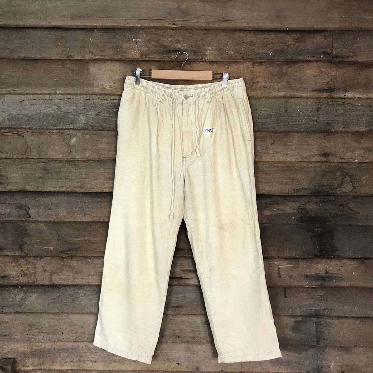 image of Japanese Brown Corduroy Vintage Denim Pants 5435, Men's (Size 30)