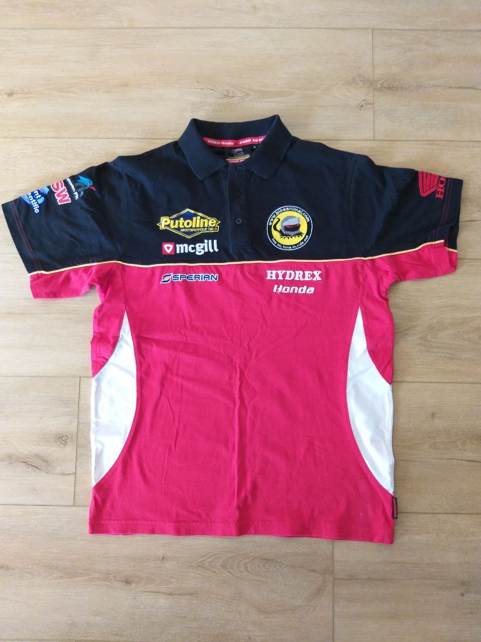 Honda Hydrex Honda Racing Team Sponsor Polo Shirt Y2K Size US M / EU 48-50 / 2 - 2 Thumbnail