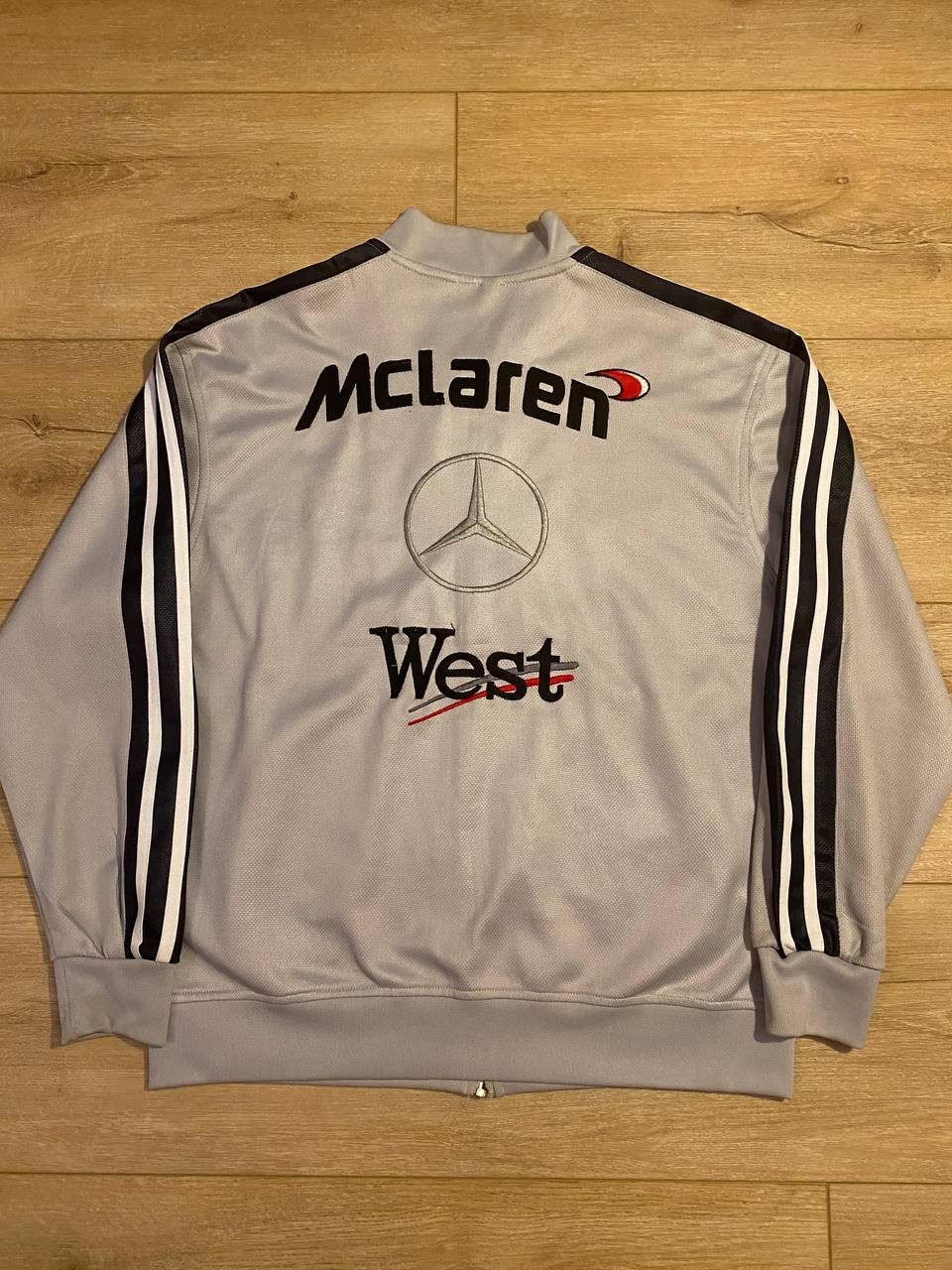 image of Mercedes Benz Mclaren West F1 Jacket Formula 1 in Silver, Men's (Size Medium)