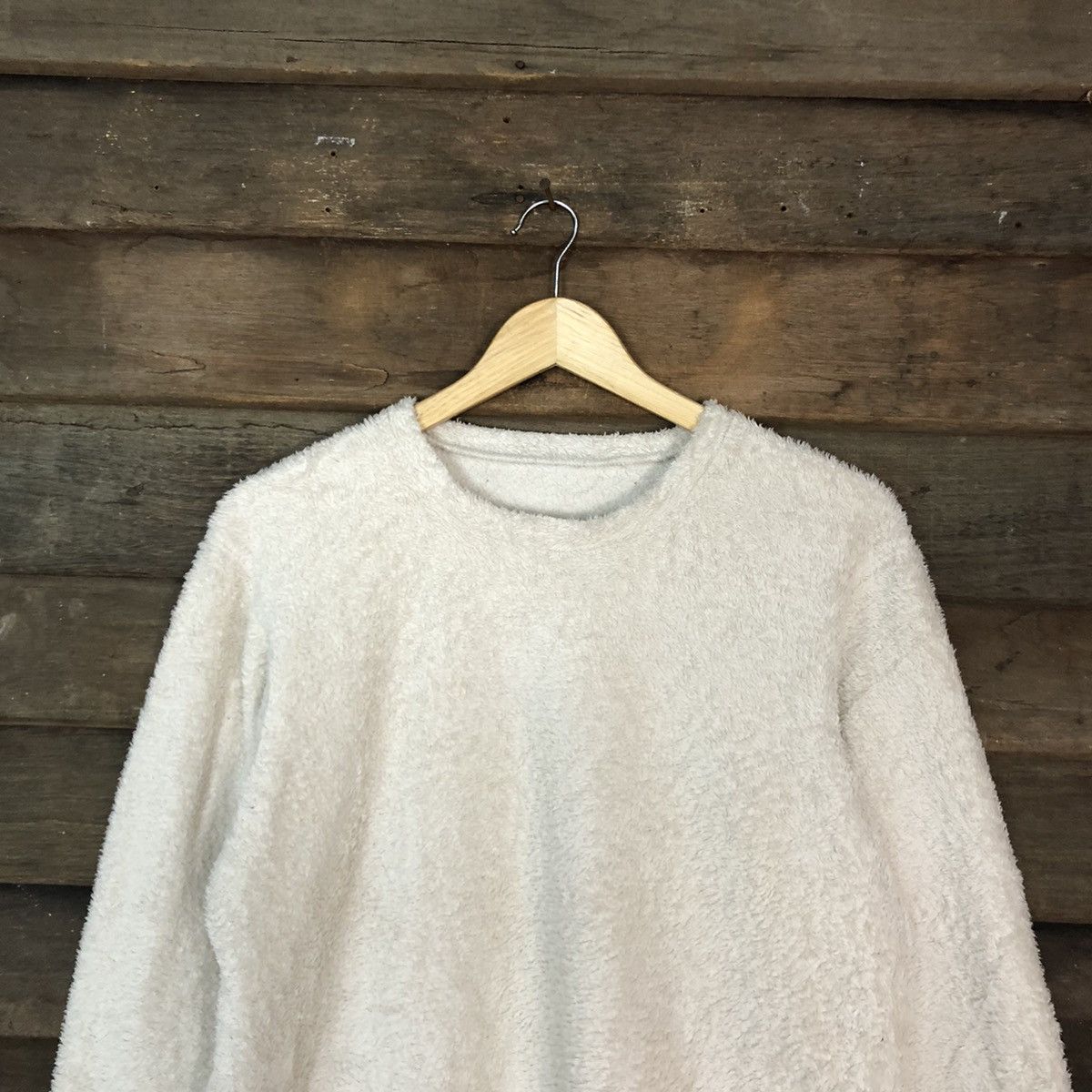 Homespun Knitwear D Japan White fleece Soft Fur Shag Shaggy Knitwear #c1177 Size M / US 6-8 / IT 42-44 - 2 Thumbnail