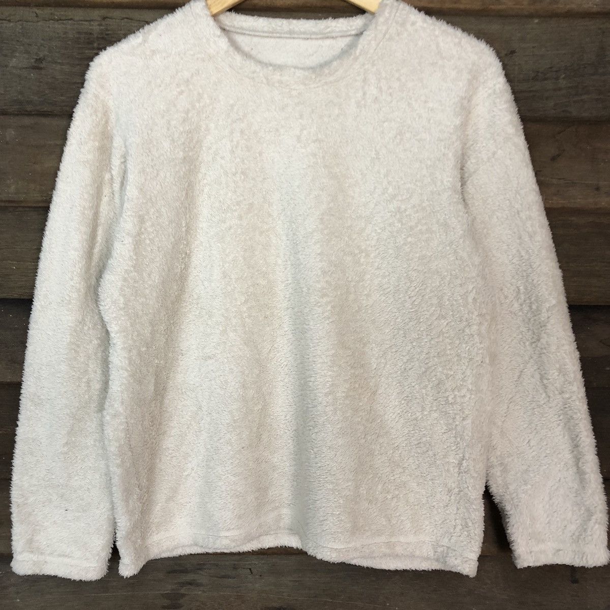 Homespun Knitwear D Japan White fleece Soft Fur Shag Shaggy Knitwear #c1177 Size M / US 6-8 / IT 42-44 - 8 Thumbnail