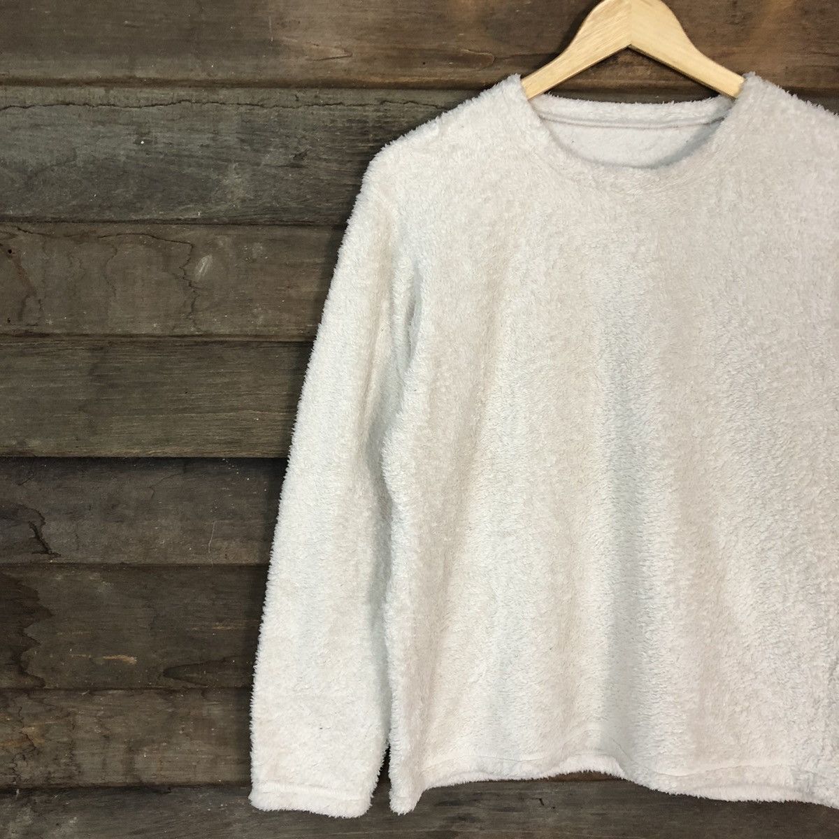 Homespun Knitwear D Japan White fleece Soft Fur Shag Shaggy Knitwear #c1177 Size M / US 6-8 / IT 42-44 - 7 Thumbnail