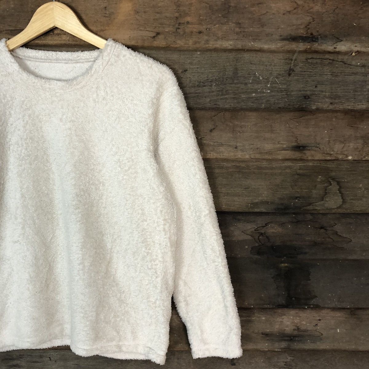 Homespun Knitwear D Japan White fleece Soft Fur Shag Shaggy Knitwear #c1177 Size M / US 6-8 / IT 42-44 - 5 Thumbnail