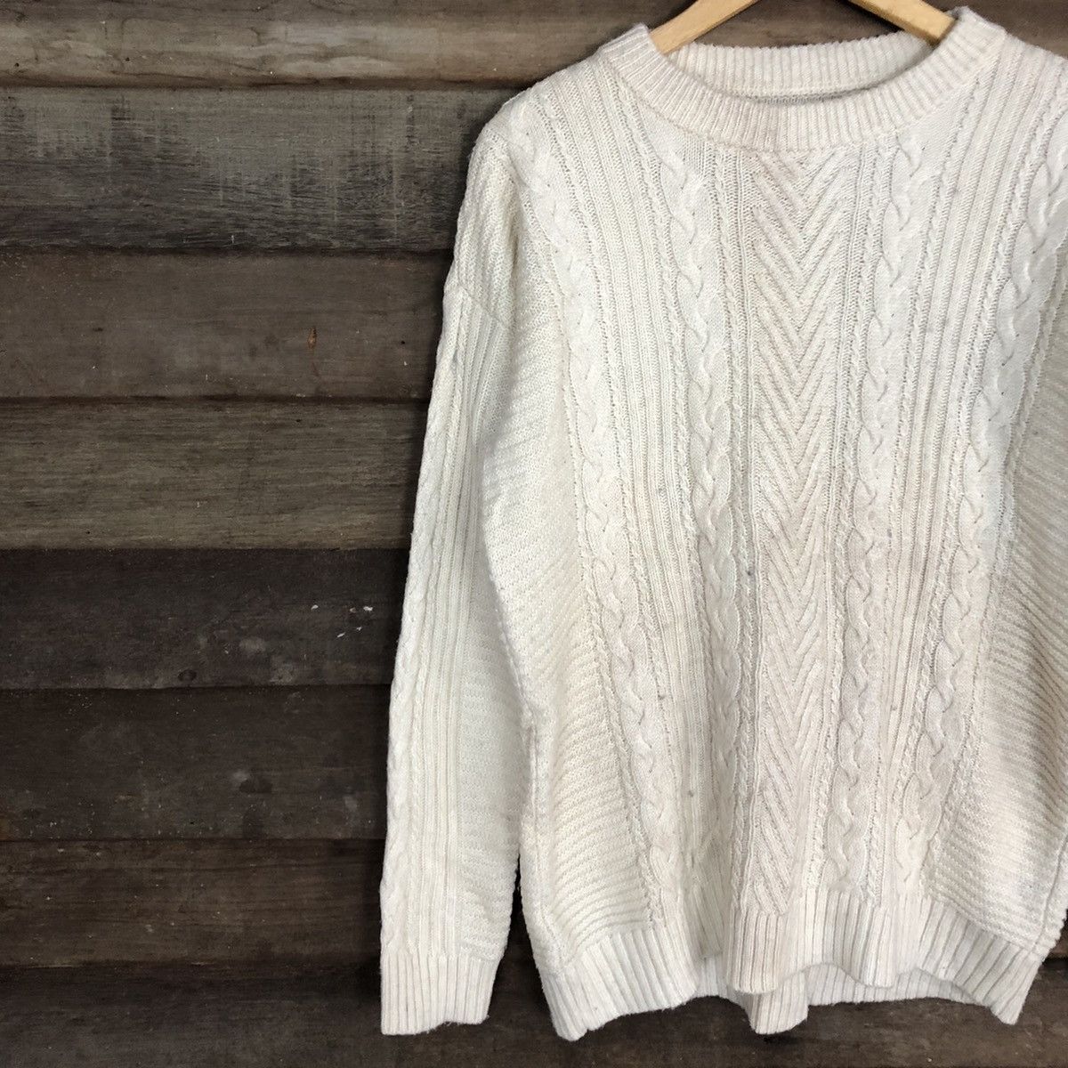 Vintage D Uniqlo Cream Knitwear vintage #c1178 Size US M / EU 48-50 / 2 - 7 Thumbnail
