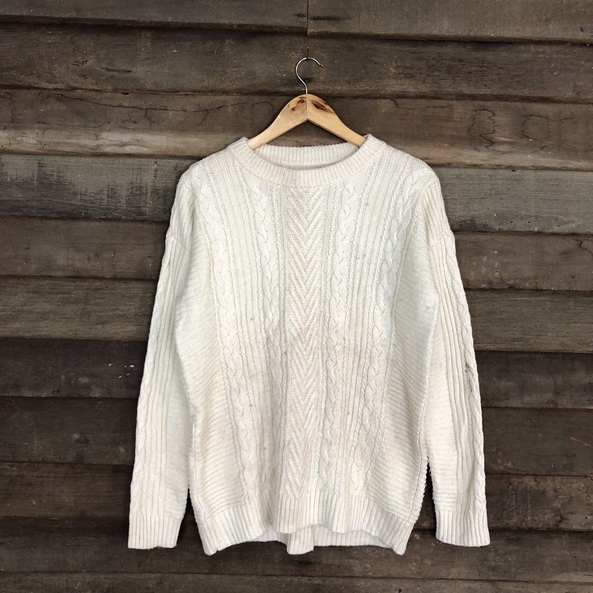 Vintage D Uniqlo Cream Knitwear vintage #c1178 Size US M / EU 48-50 / 2 - 3 Thumbnail