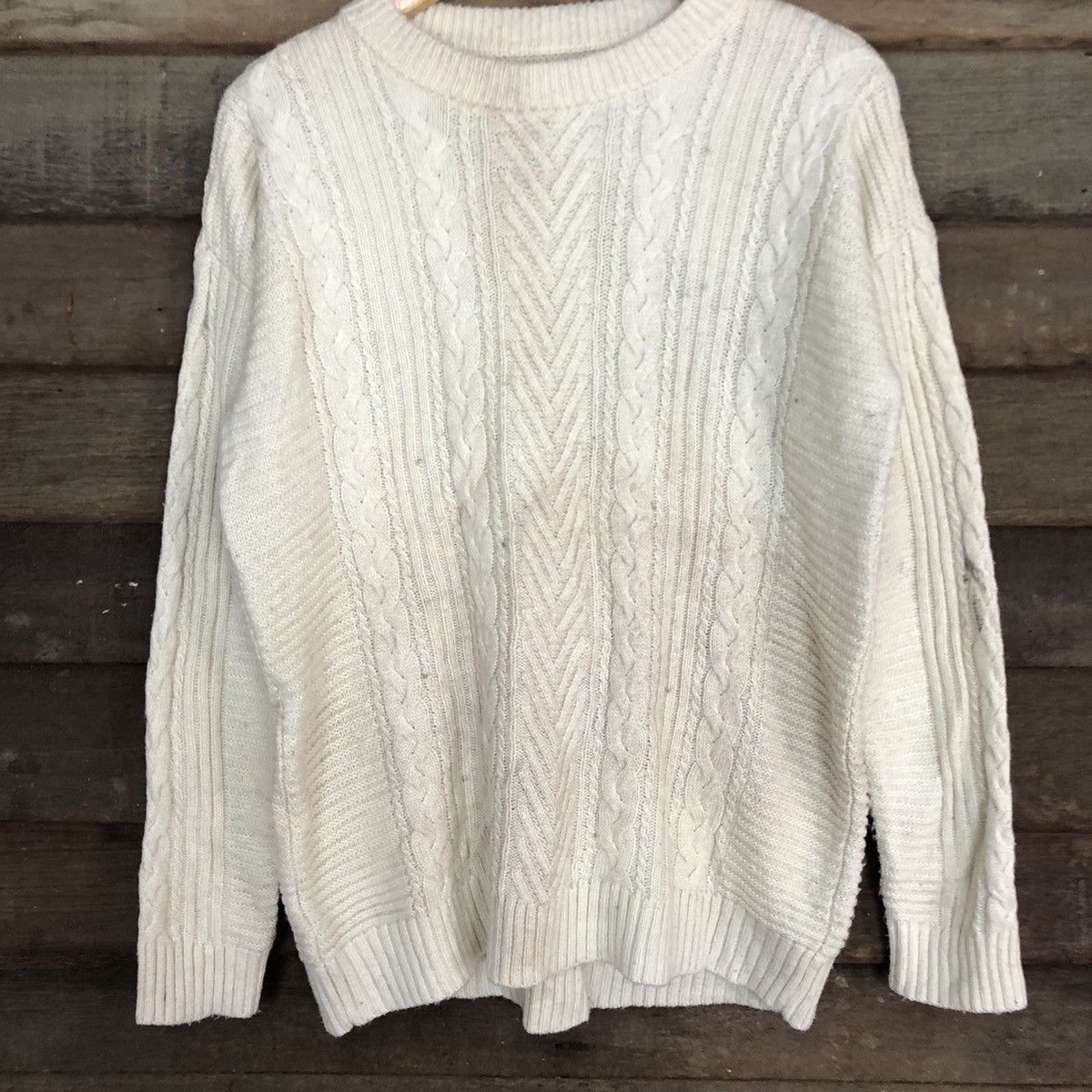 Vintage D Uniqlo Cream Knitwear vintage #c1178 Size US M / EU 48-50 / 2 - 8 Thumbnail