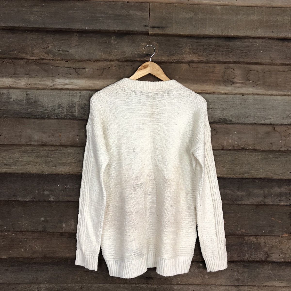 Vintage D Uniqlo Cream Knitwear vintage #c1178 Size US M / EU 48-50 / 2 - 10 Thumbnail