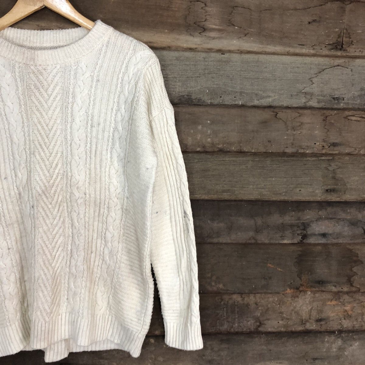 Vintage D Uniqlo Cream Knitwear vintage #c1178 Size US M / EU 48-50 / 2 - 5 Thumbnail