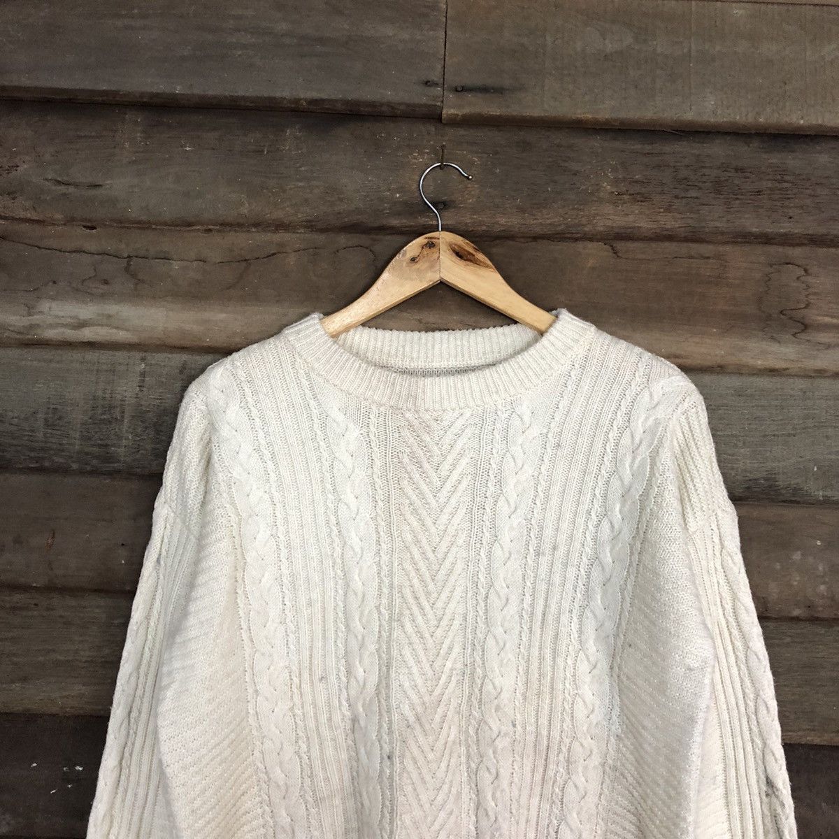 Vintage D Uniqlo Cream Knitwear vintage #c1178 Size US M / EU 48-50 / 2 - 2 Thumbnail