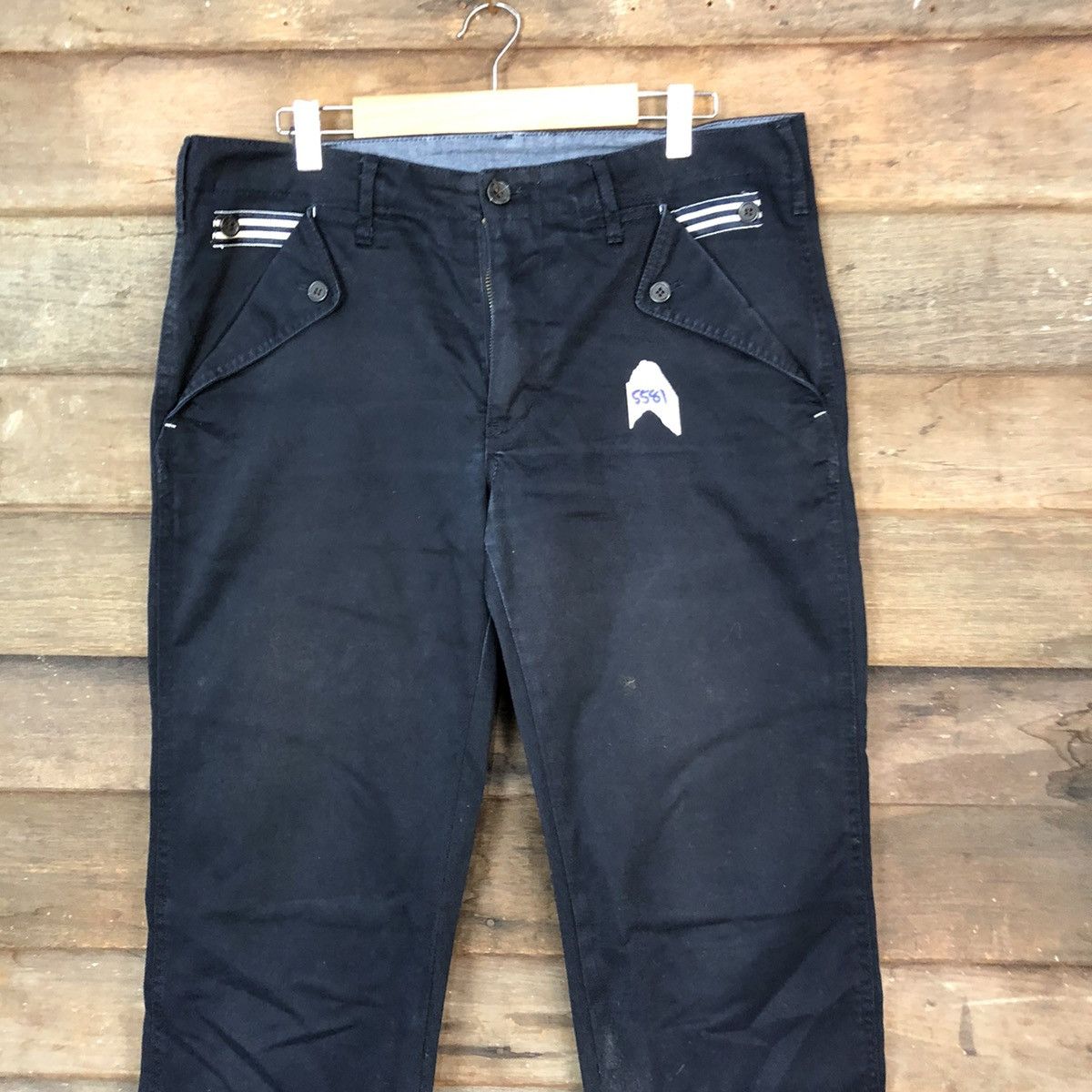 Japanese Brand Japanese Brand Dark Blue vintage Cropped Pants #5581 Size US 31 - 2 Thumbnail