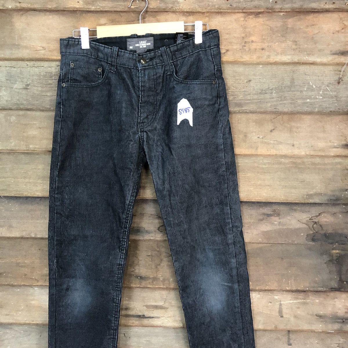 H&M H&M Black Corduroy vintage Black Casual Pants #5585 Size 27" / US 4 / IT 40 - 2 Thumbnail
