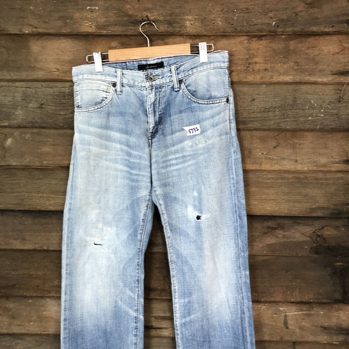Johnbull John Bull japan vintage Blue Distressed Denim Pants #5732 Size US 29 - 2 Thumbnail