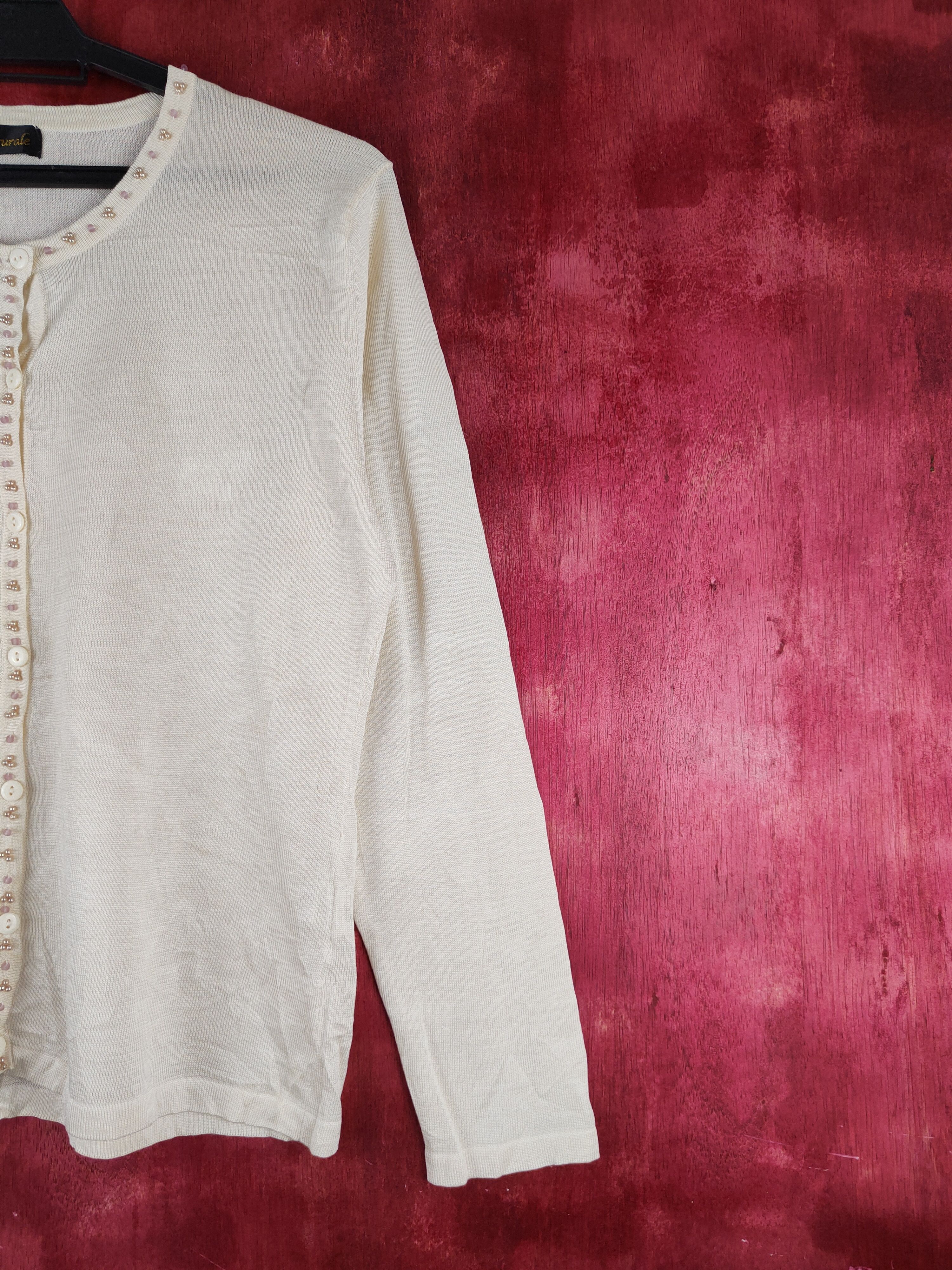 Japanese Brand Naturale Ivory Cardigan vintage knitwear #S895 Size S / US 4 / IT 40 - 5 Thumbnail