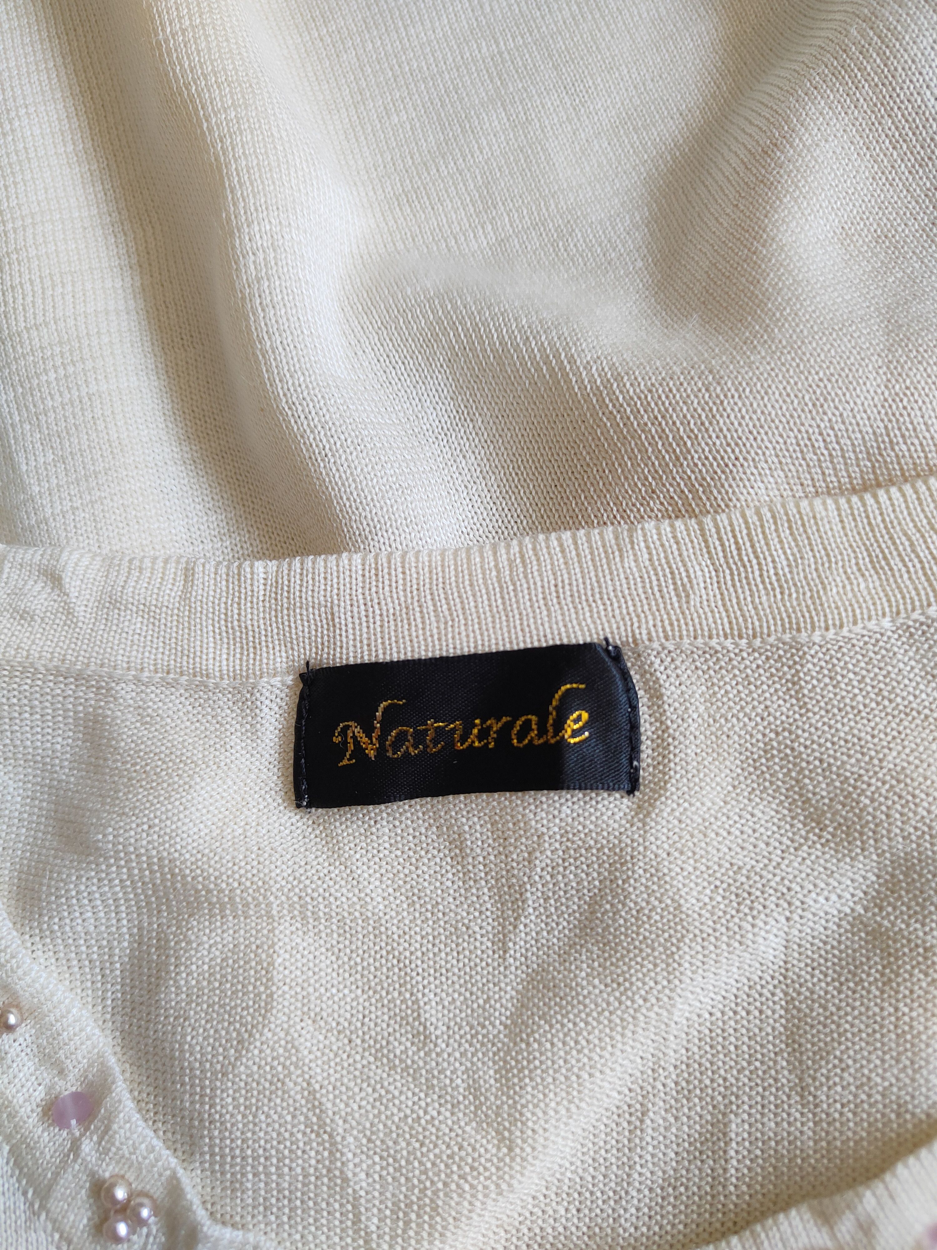 Japanese Brand Naturale Ivory Cardigan vintage knitwear #S895 Size S / US 4 / IT 40 - 12 Thumbnail