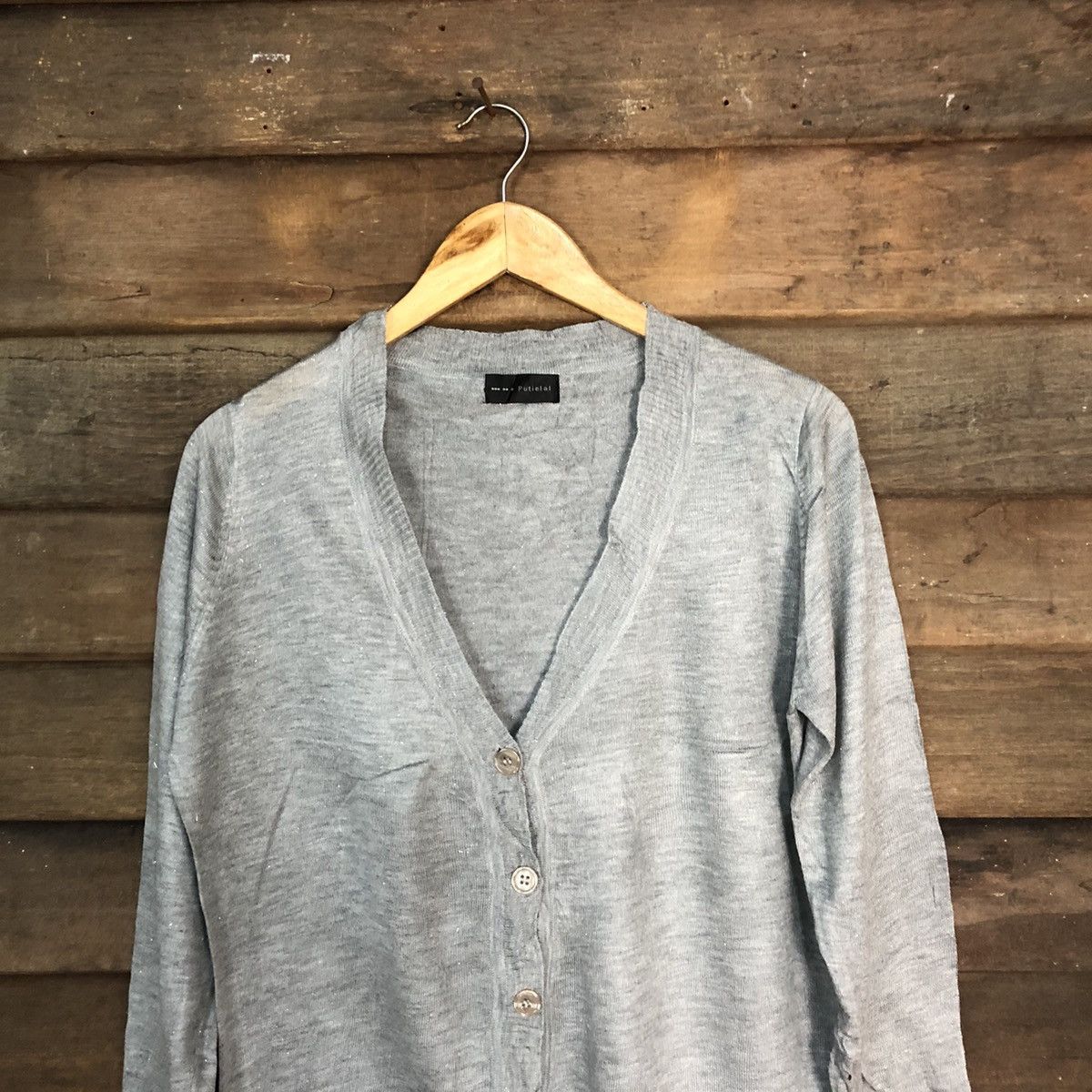 Japanese Brand Rutielal Grey Cardigan Knitwear vintage #7221 Size M / US 6-8 / IT 42-44 - 2 Thumbnail