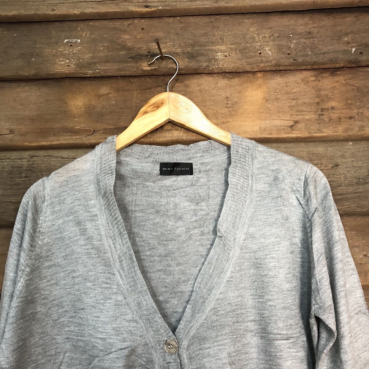 Japanese Brand Rutielal Grey Cardigan Knitwear vintage #7221 Size M / US 6-8 / IT 42-44 - 4 Thumbnail