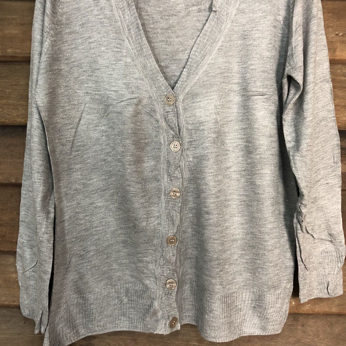 Japanese Brand Rutielal Grey Cardigan Knitwear vintage #7221 Size M / US 6-8 / IT 42-44 - 5 Thumbnail