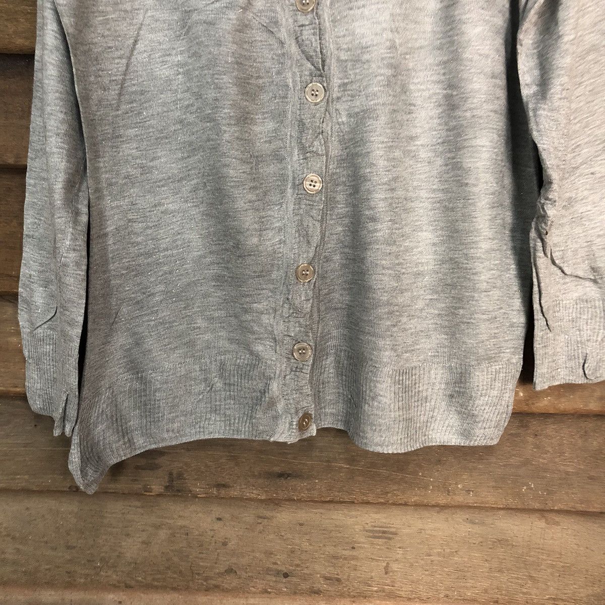 Japanese Brand Rutielal Grey Cardigan Knitwear vintage #7221 Size M / US 6-8 / IT 42-44 - 6 Thumbnail