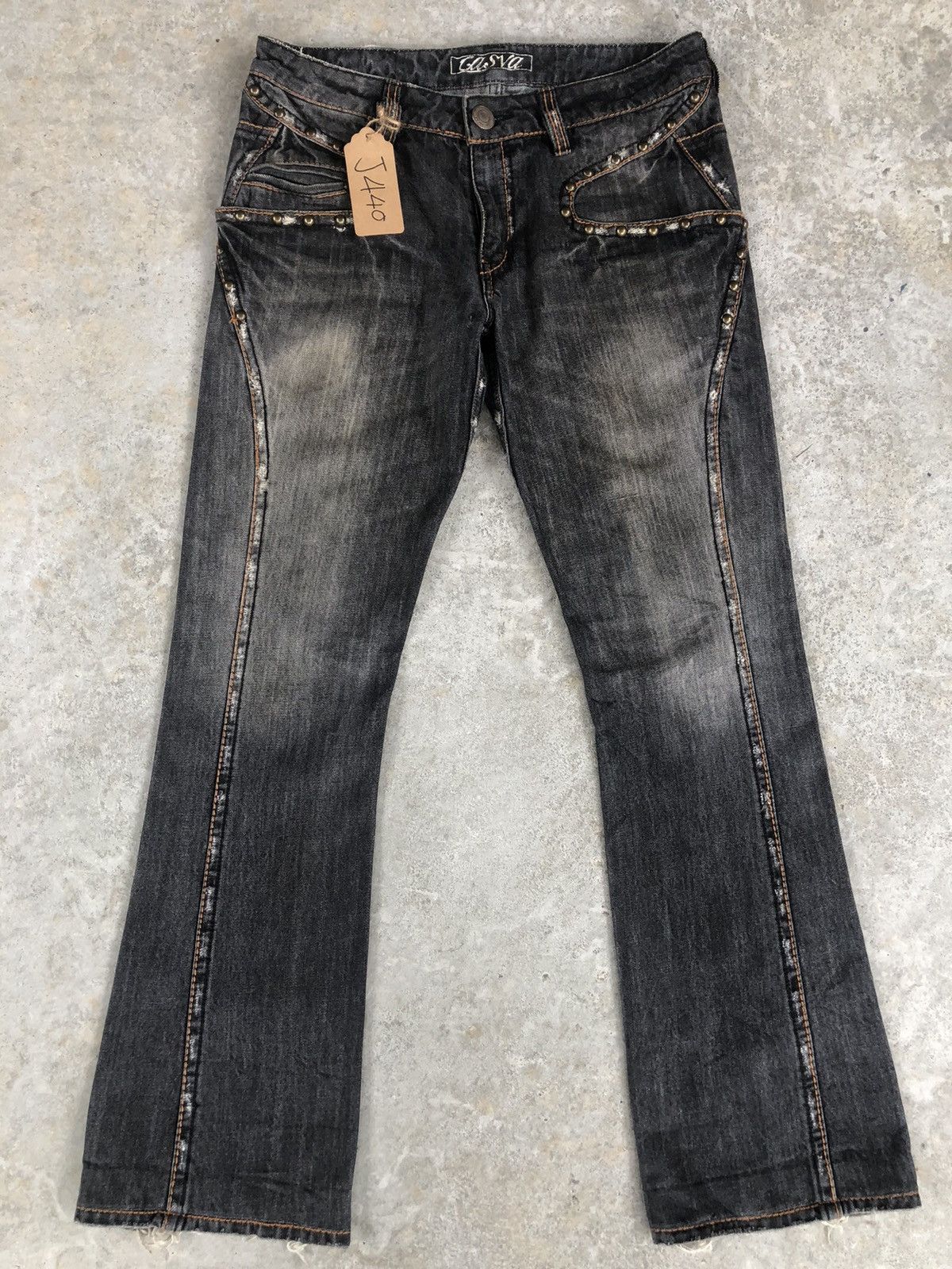 Japanese Brand Japanese Casva Flared Jeans Distressed Jeans Size US 32 / EU 48 - 1 Thumbnail