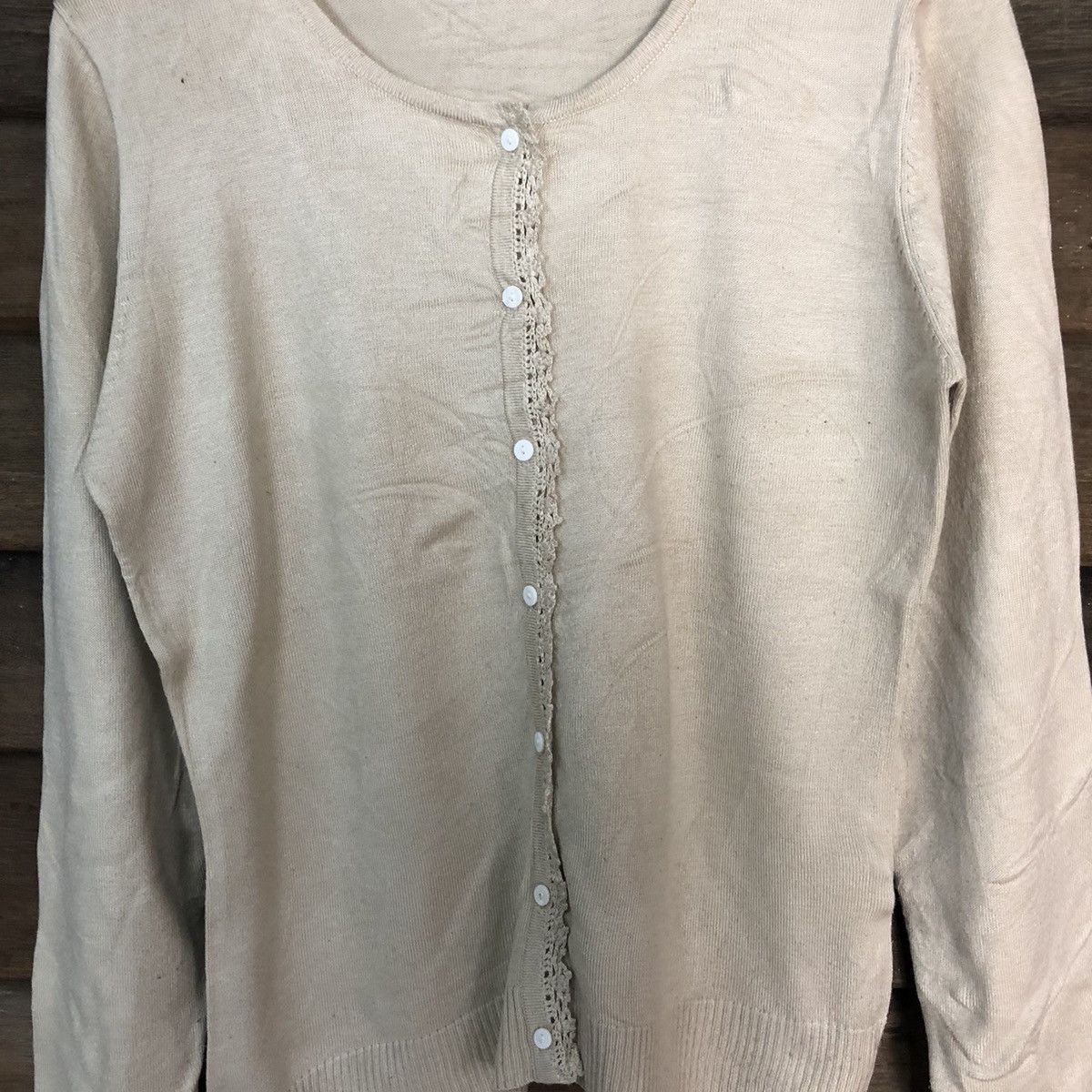 Japanese Brand Esgusse Brown Patterned Cardigan vintage #7222 Size M / US 6-8 / IT 42-44 - 5 Thumbnail