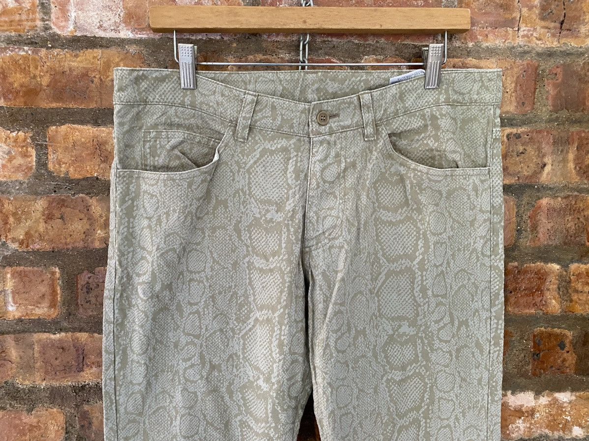 Katharine Hamnett London 1990s PYTHON snake print flare pants Size US 34 / EU 50 - 1 Thumbnail
