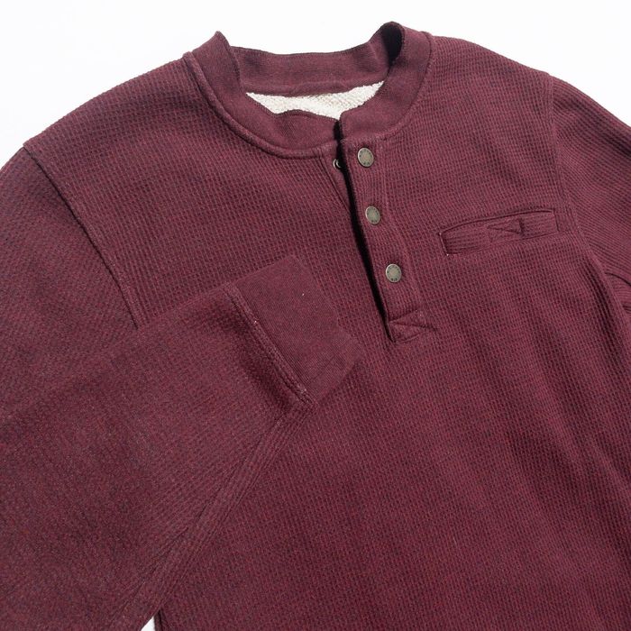 katahdin iron works bonded waffle fleece henley