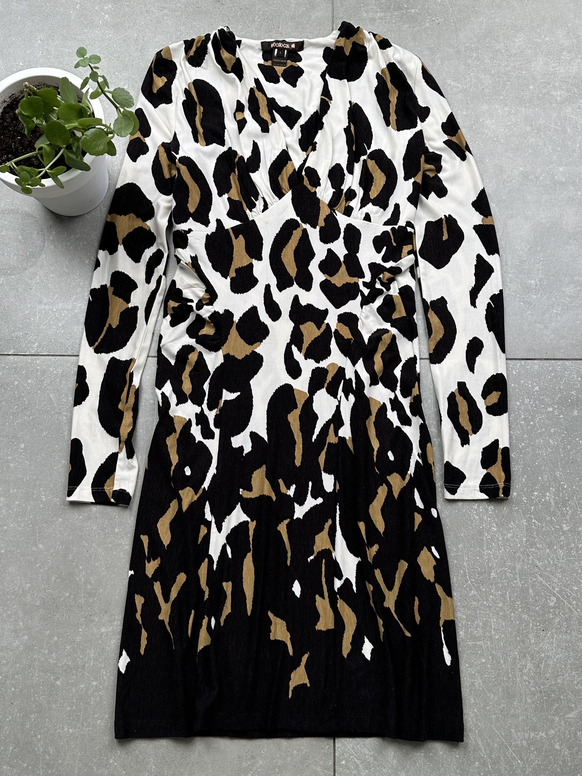 image of Just Cavalli x Roberto Cavalli Vintage Full Printed Dress, Women's (Size Large)