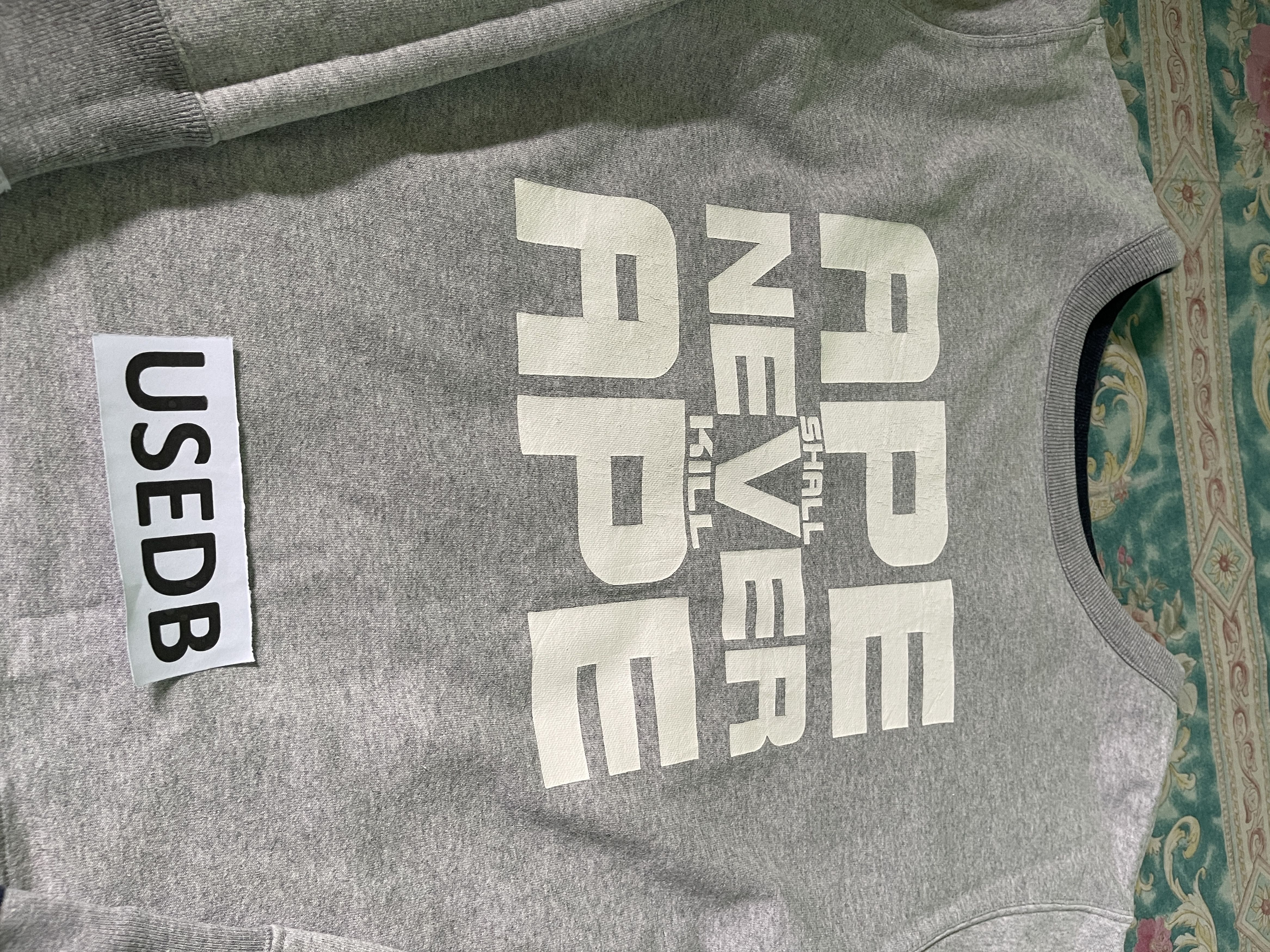 image of Bape Reversible Sweatshirt Bape X Alife in Gray Navy, Men's (Size Small)