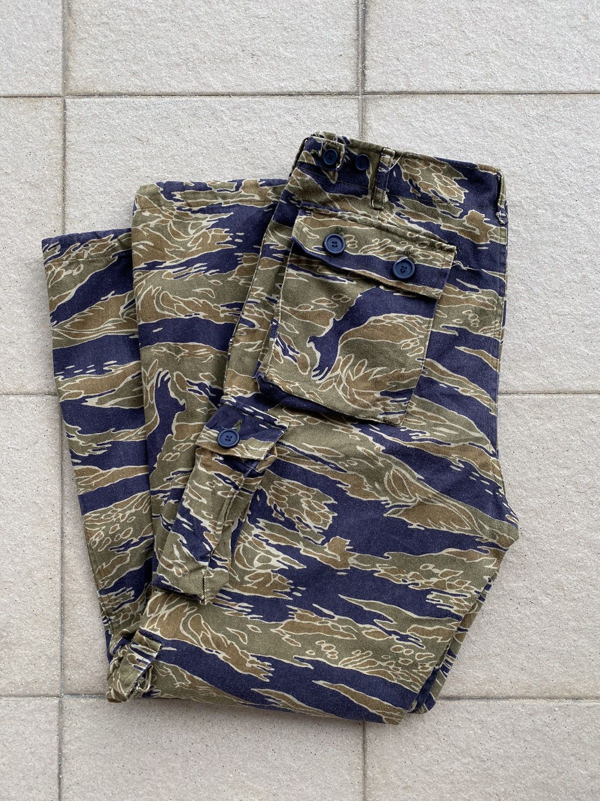 Vintage 💥80’s-90’s Repro Vietnam War Era Tiger Stripes Trousers Size US 33 - 3 Thumbnail