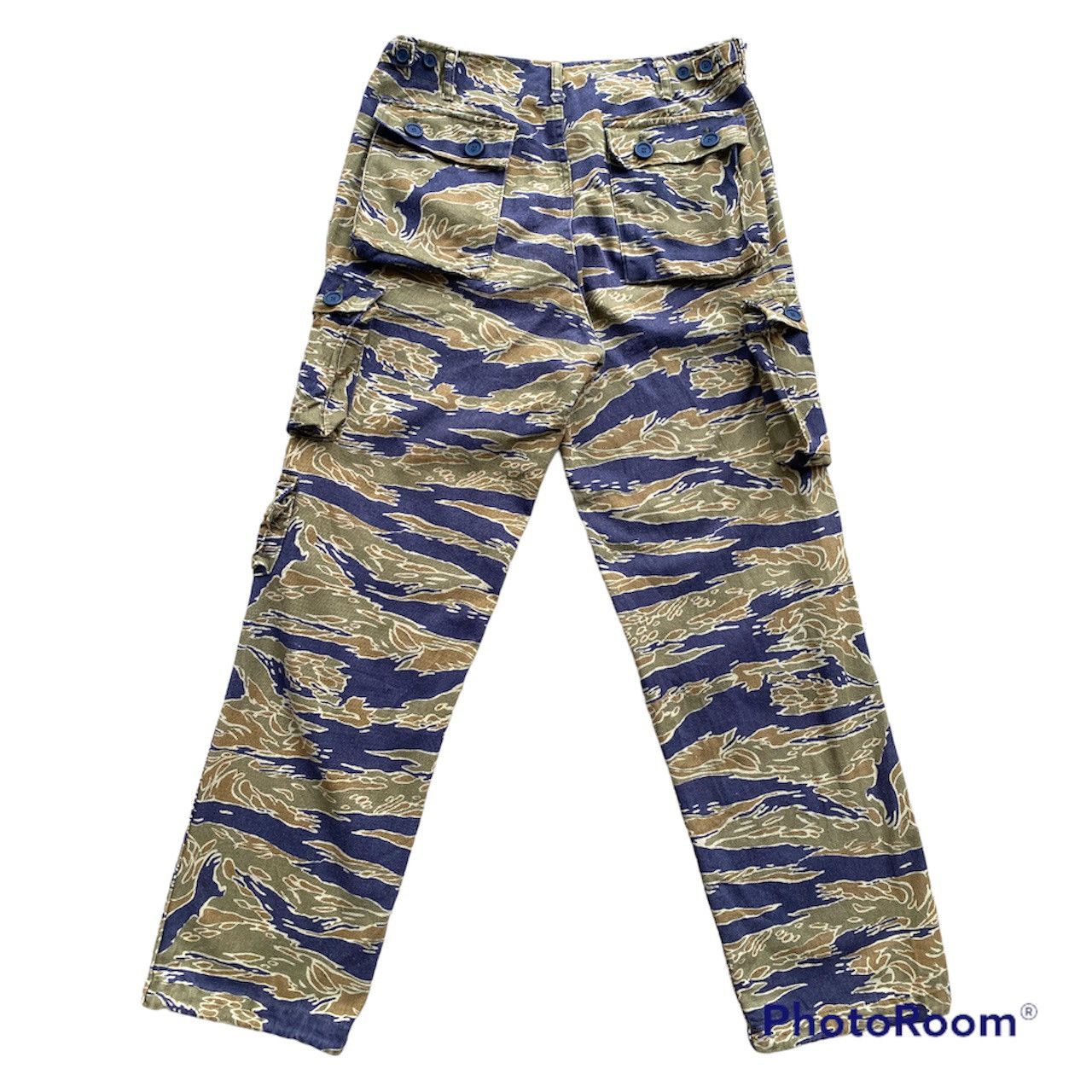 Vintage 💥80’s-90’s Repro Vietnam War Era Tiger Stripes Trousers Size US 33 - 2 Thumbnail