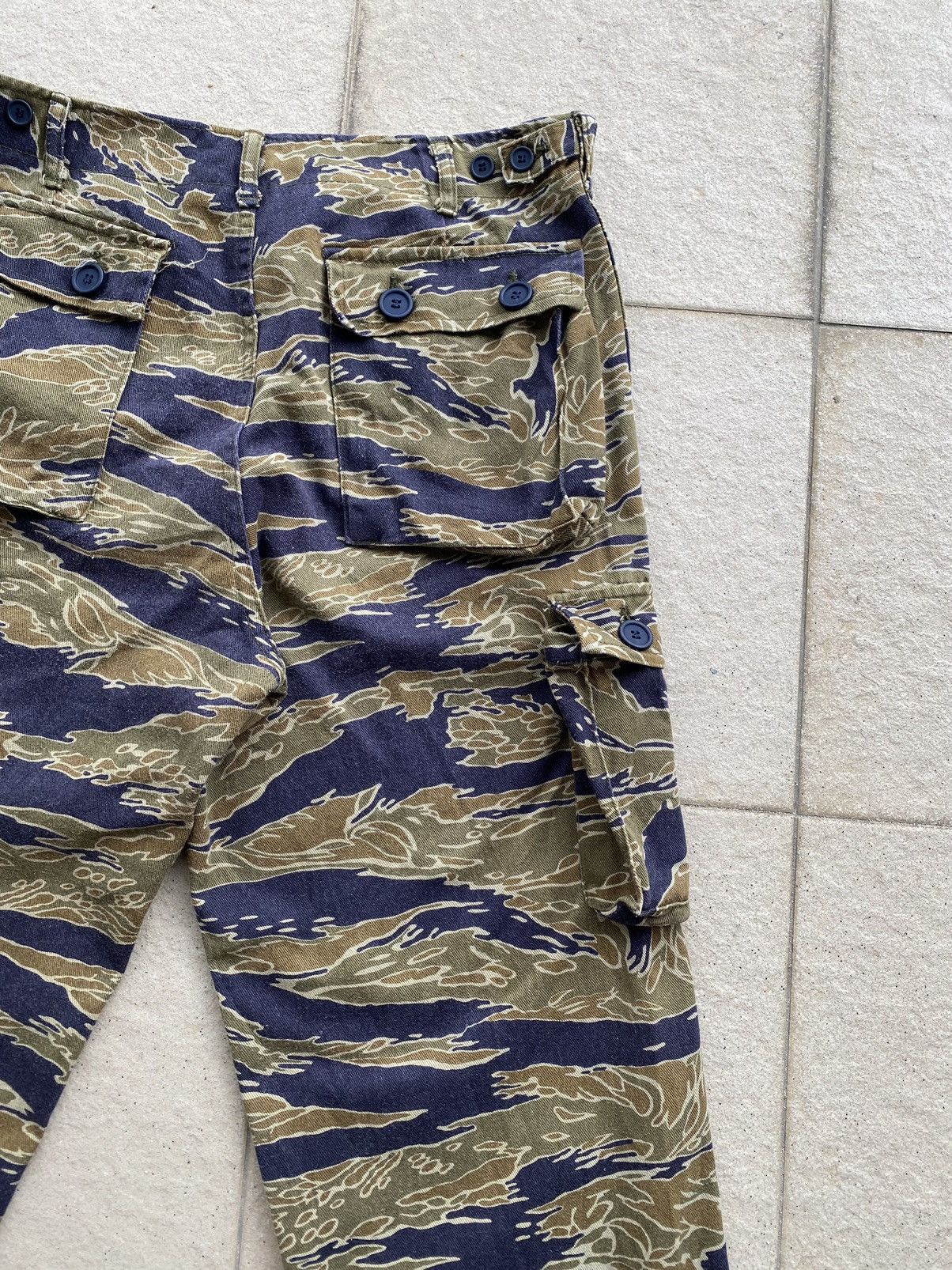 Vintage 💥80’s-90’s Repro Vietnam War Era Tiger Stripes Trousers Size US 33 - 20 Thumbnail