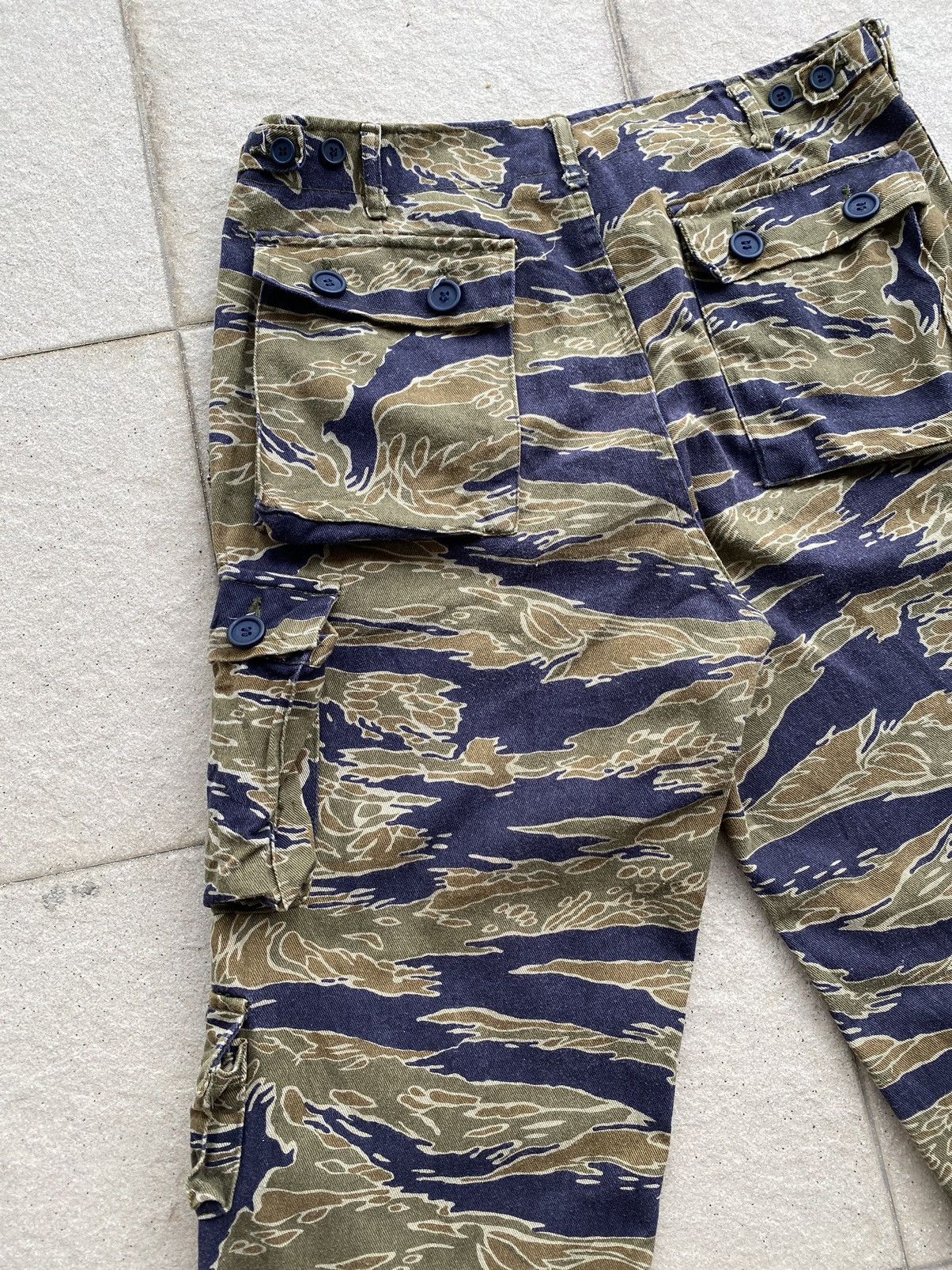 Vintage 💥80’s-90’s Repro Vietnam War Era Tiger Stripes Trousers Size US 33 - 21 Thumbnail