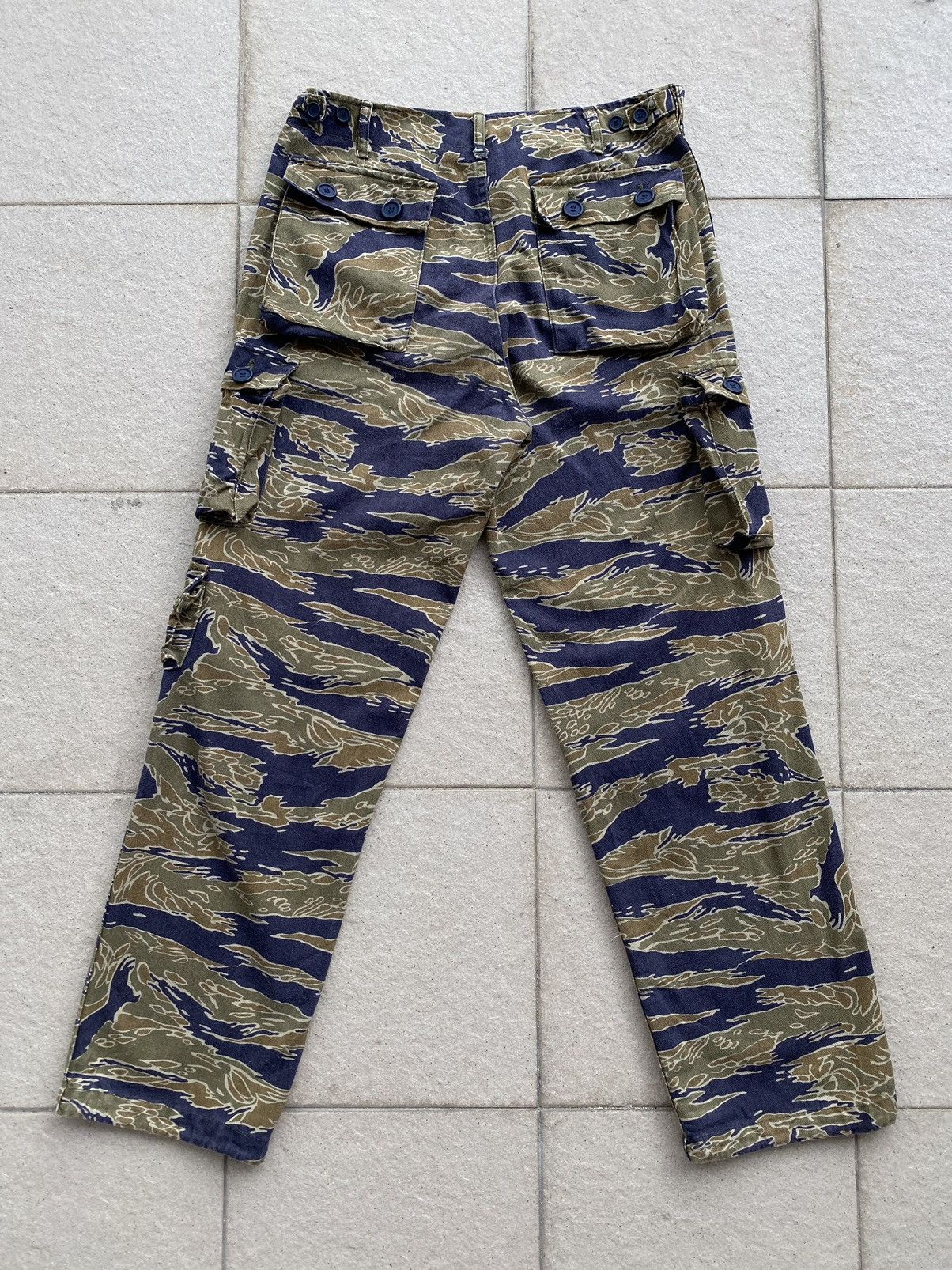 Vintage 💥80’s-90’s Repro Vietnam War Era Tiger Stripes Trousers Size US 33 - 17 Thumbnail